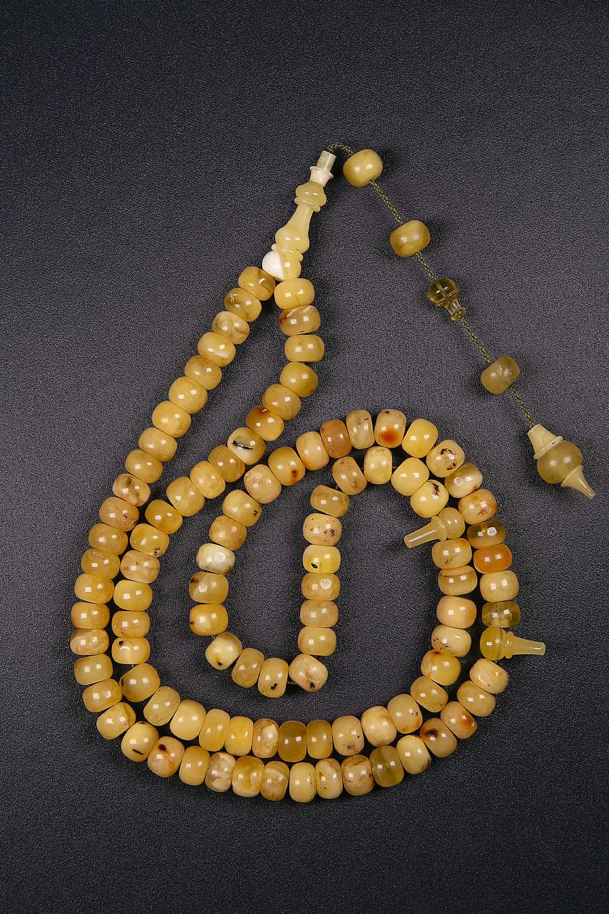 99luk Sistemli Kaya Damla Kehribar Tesbih