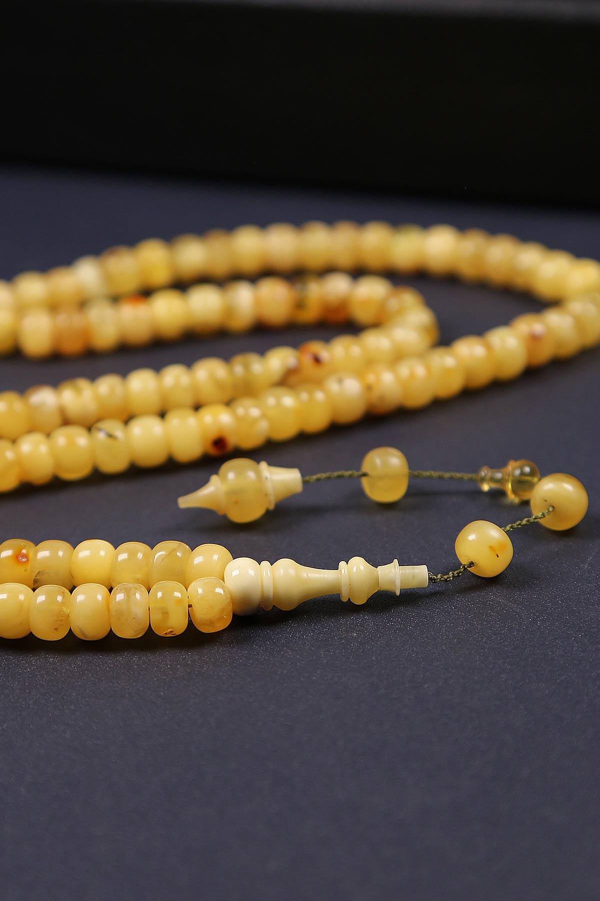 99luk Sistemli Kaya Damla Kehribar Tesbih