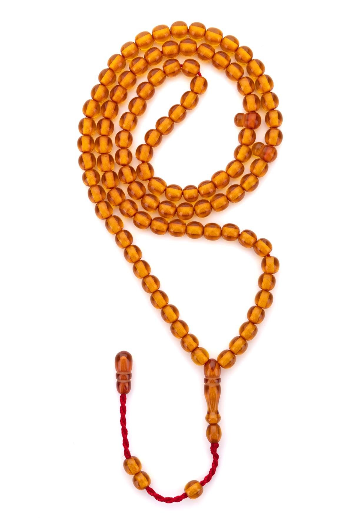 99luk Turuncu Tonda Ateş Kehribar Tesbih