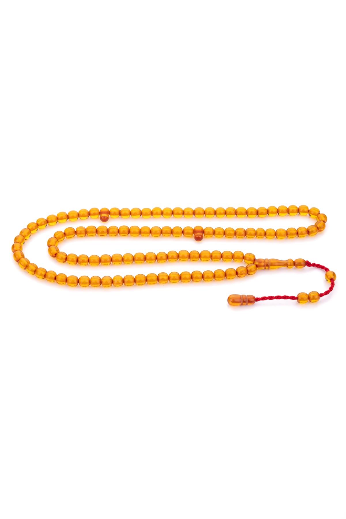 99luk Turuncu Tonda Ateş Kehribar Tesbih