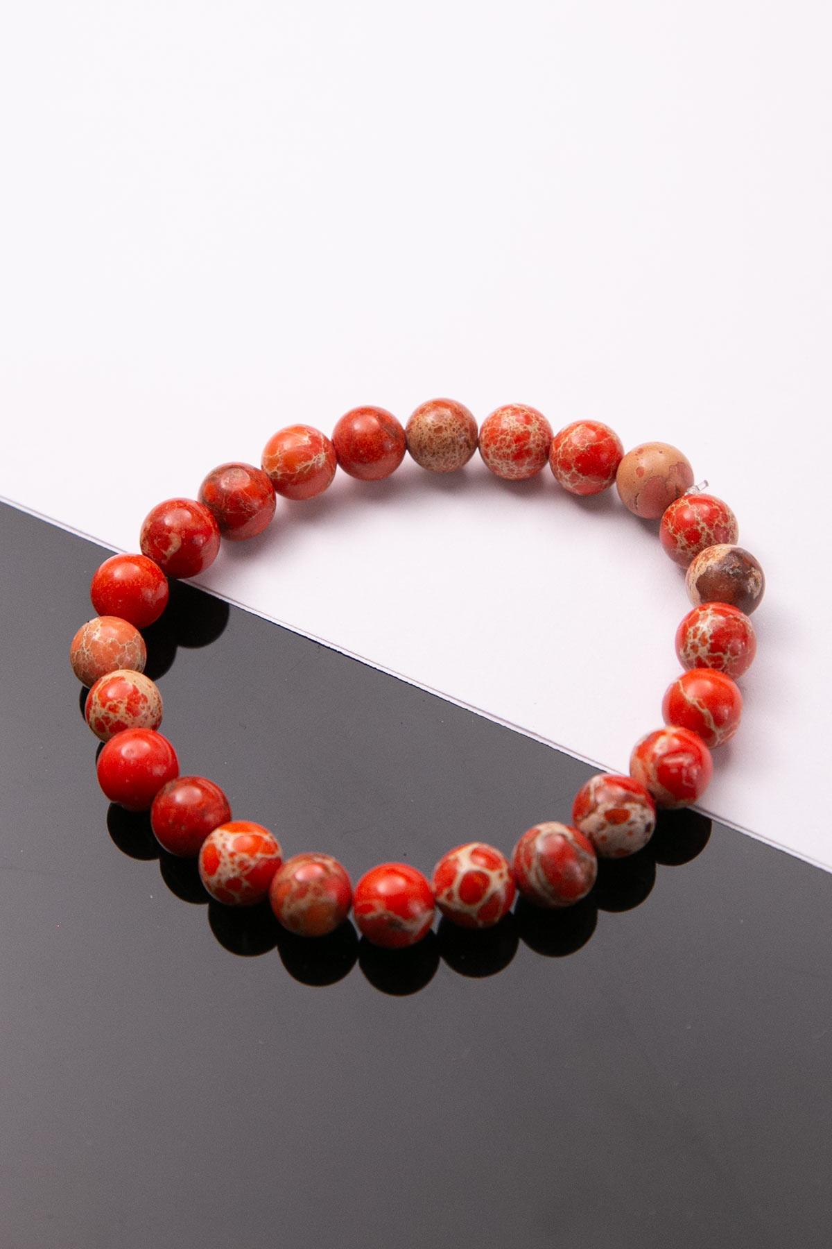 Açık Kırmızı Varasit Taşı Bileklik