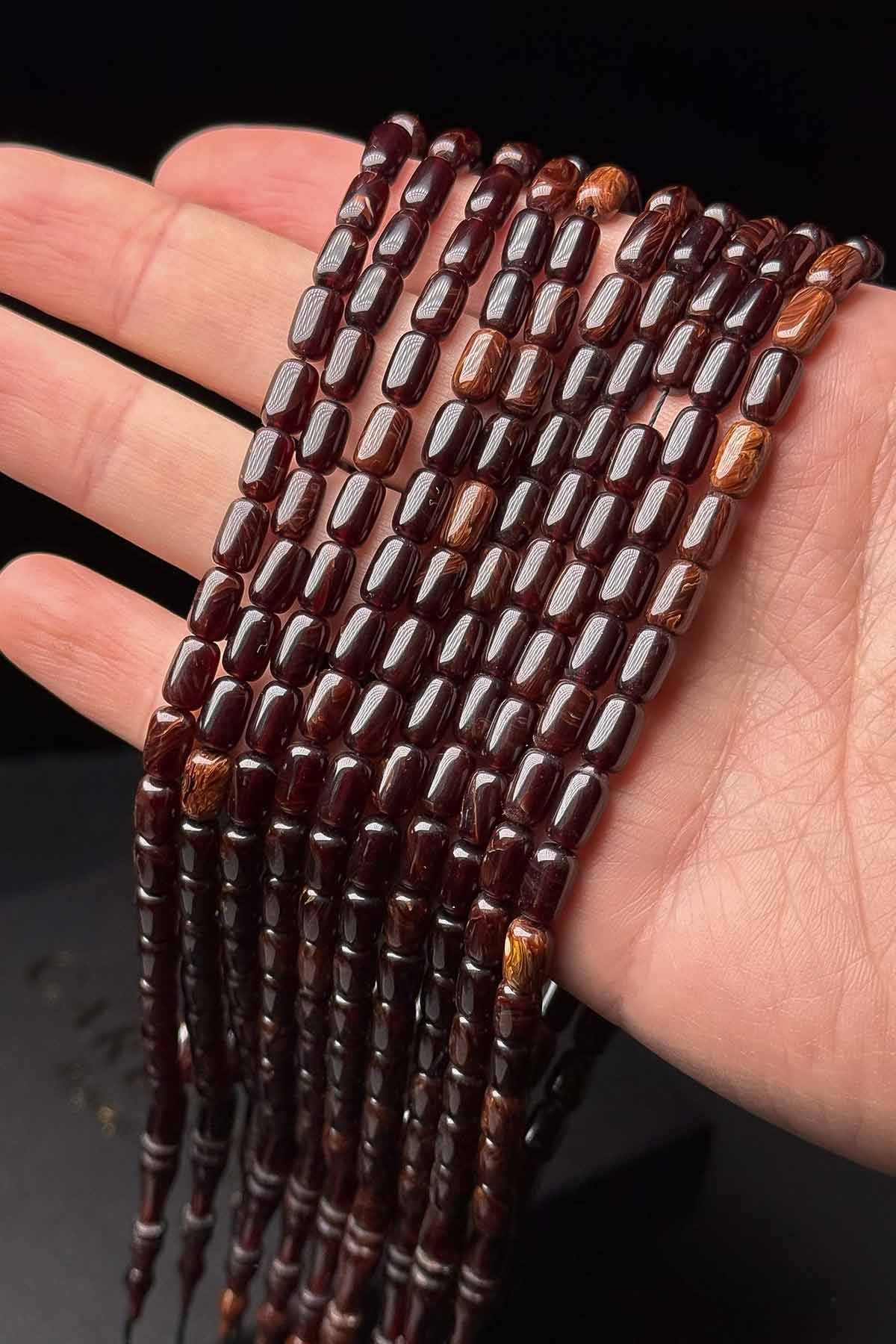 İdeal Boy Akıcı Çekim Kahve Tonlar Sıkma Kehribar Tesbih