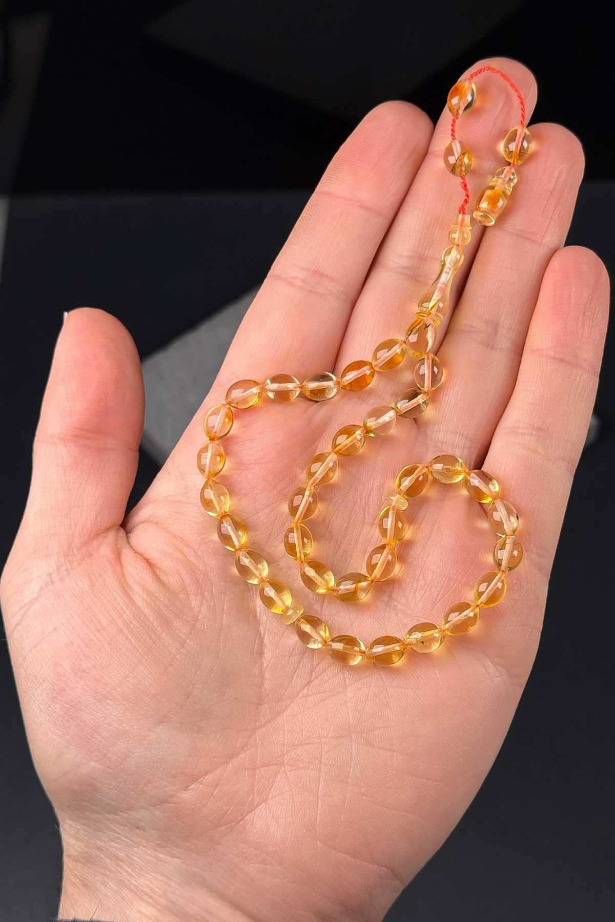 Bilek Boy Sistemli Arpa 2.Kalite İşçilik Kaya Damla Kehribar Tesbih