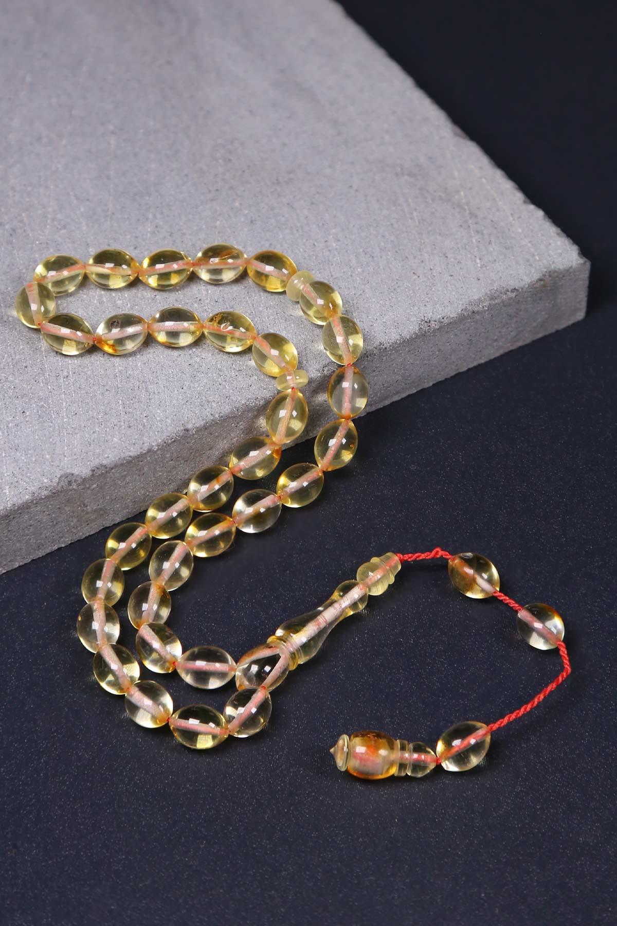 Bilek Boy Sistemli Arpa 2.Kalite İşçilik Kaya Damla Kehribar Tesbih