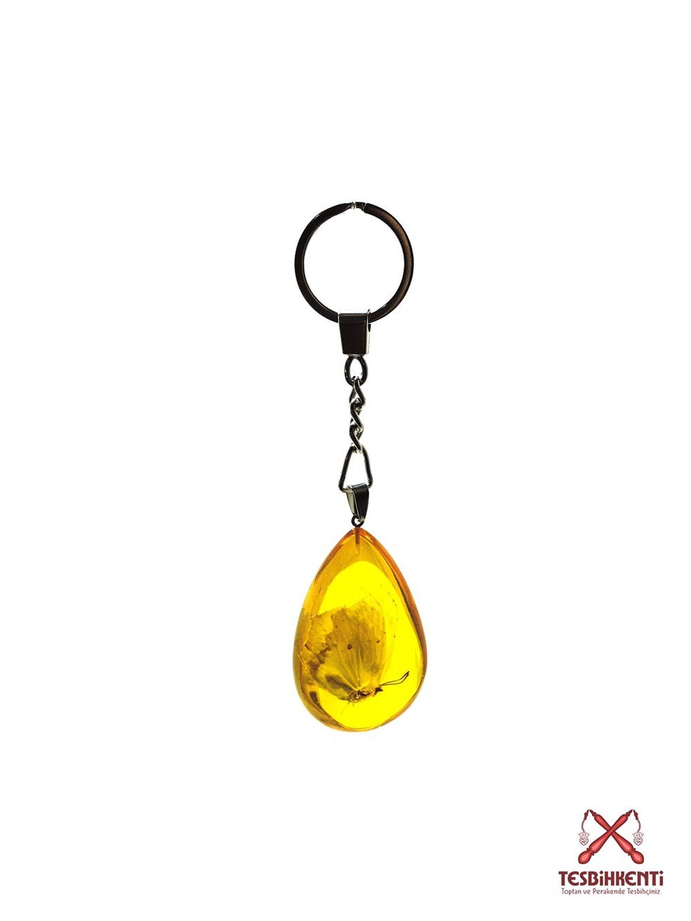 Beyaz Kelek Fosilli Anahtarlık