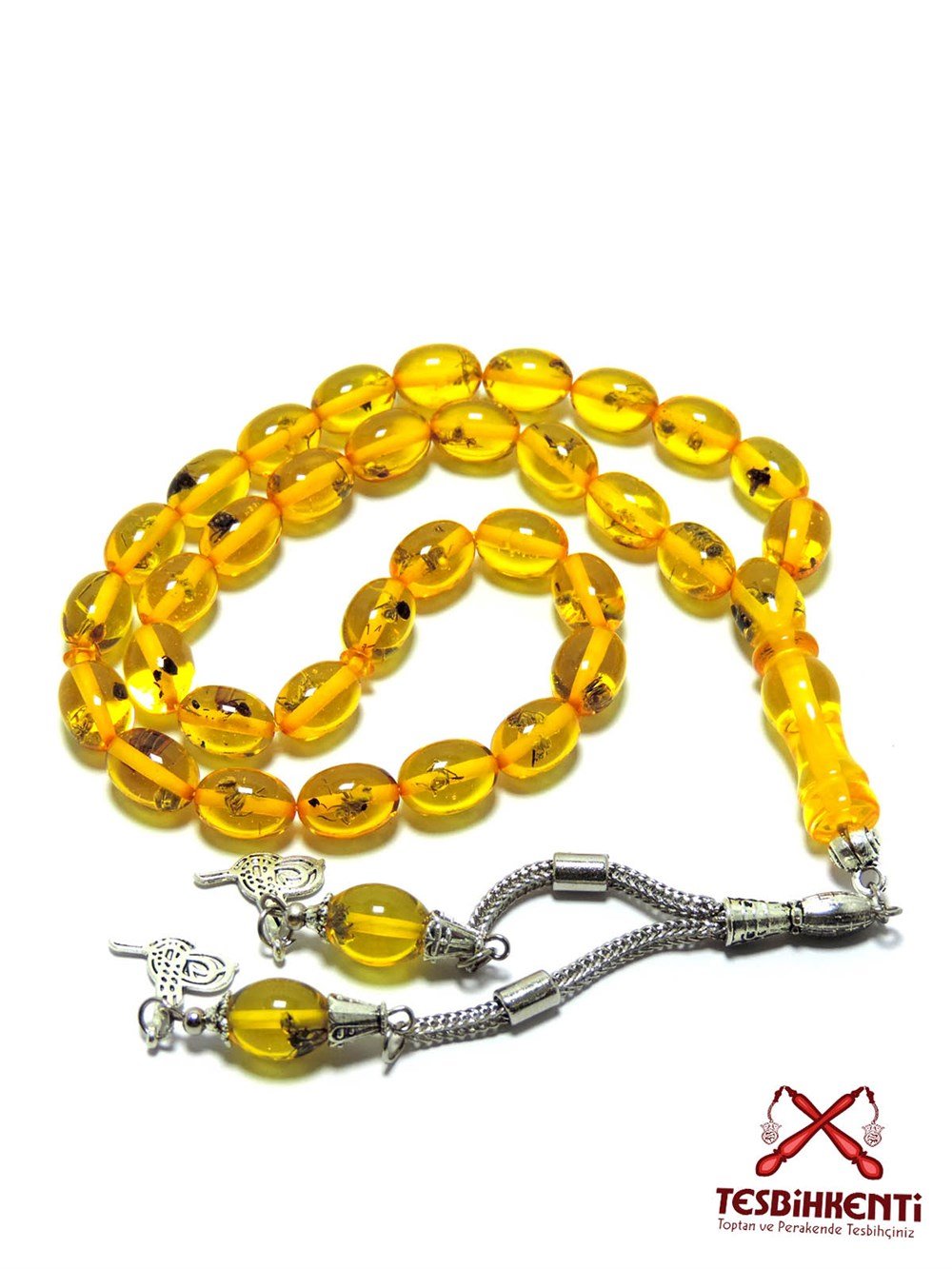 Beyzi Kesim Karınca Fosilli Tesbih