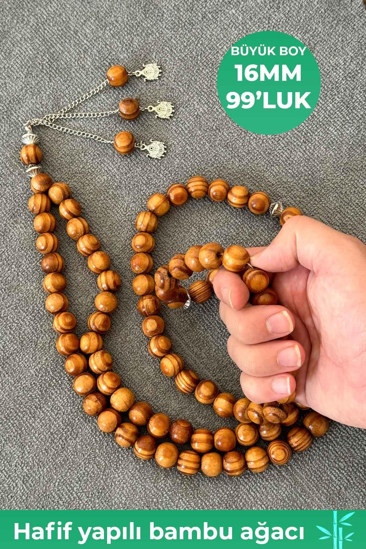 Büyük Boy 99luk 16 MM Dekoratif Amaçlı Bambu Ağacı Tesbih