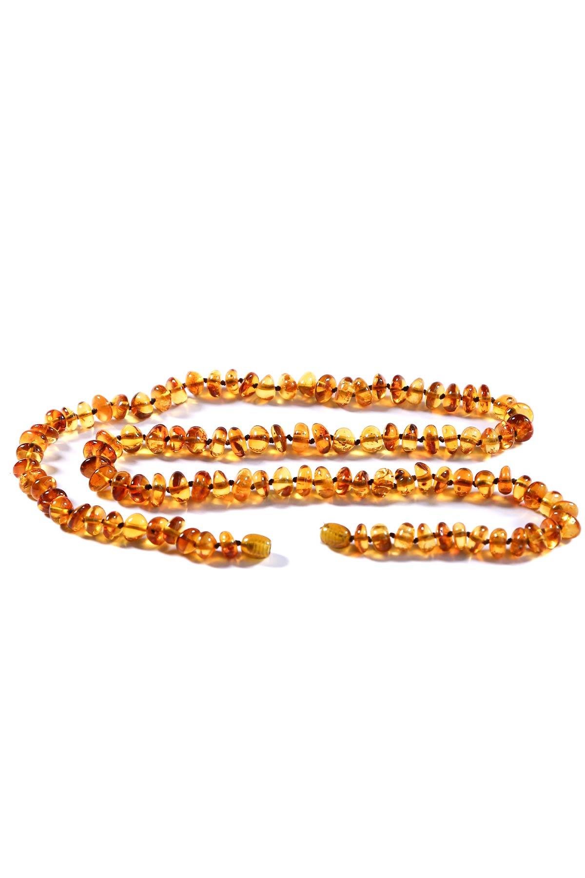 Büyük Boy Damla Kehribar Kolye