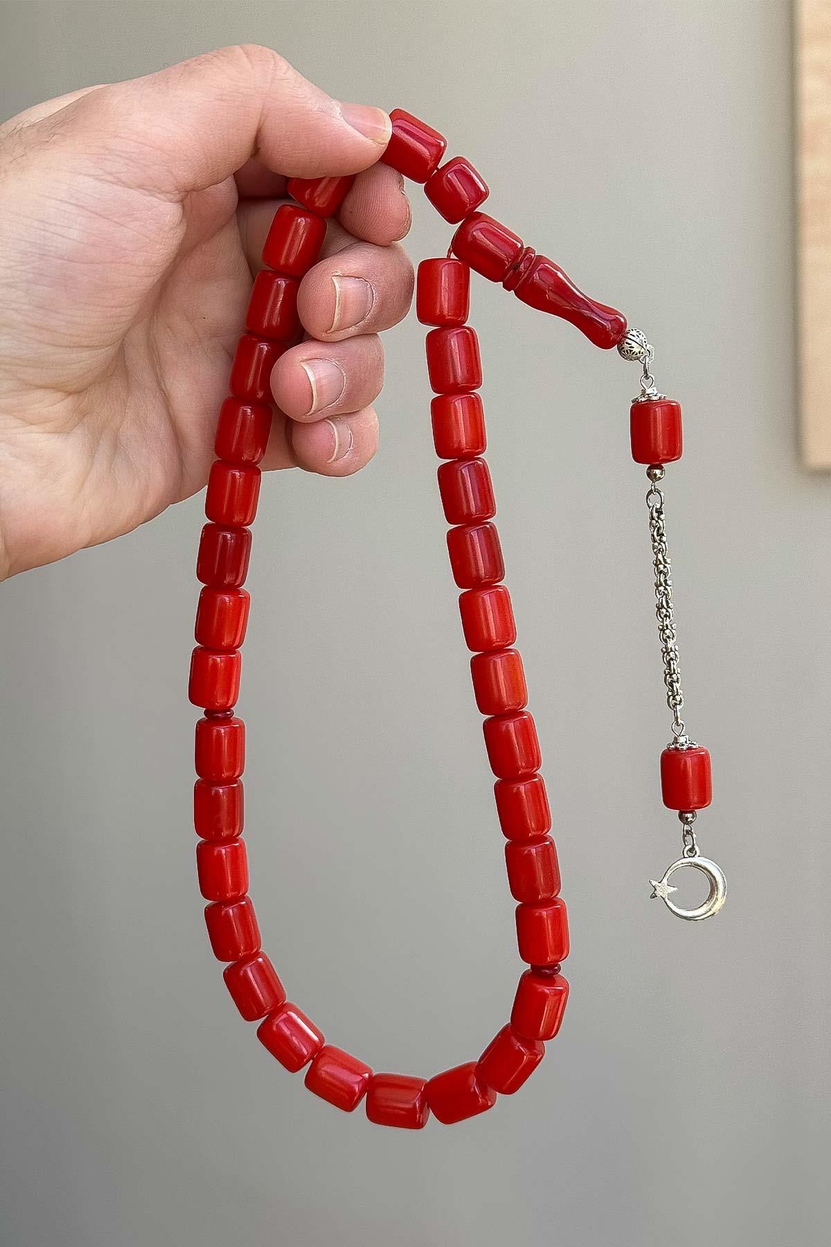 Büyük Boy İri Taneli Kesme Taneli Toz Kehribar Tesbih