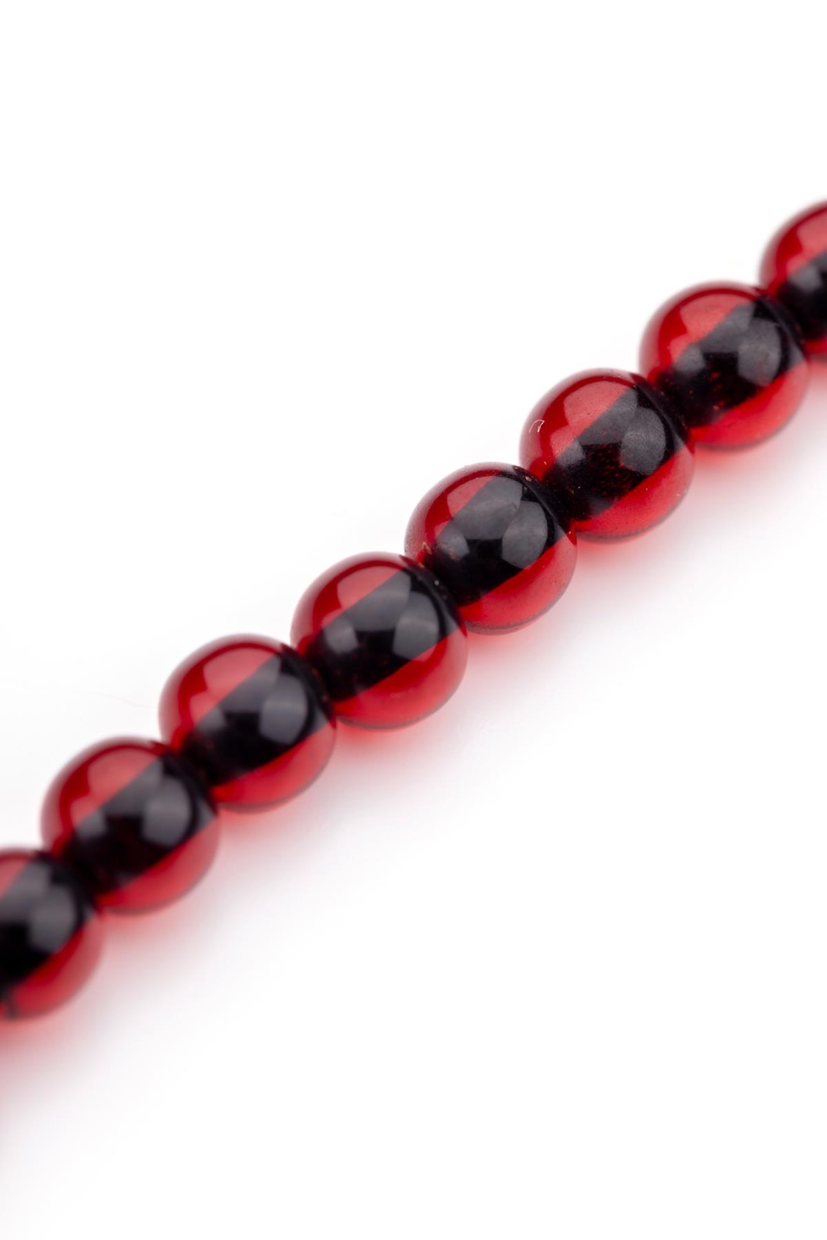 Cep Boy Koyu Kırmızı Renk 99luk Tesbih