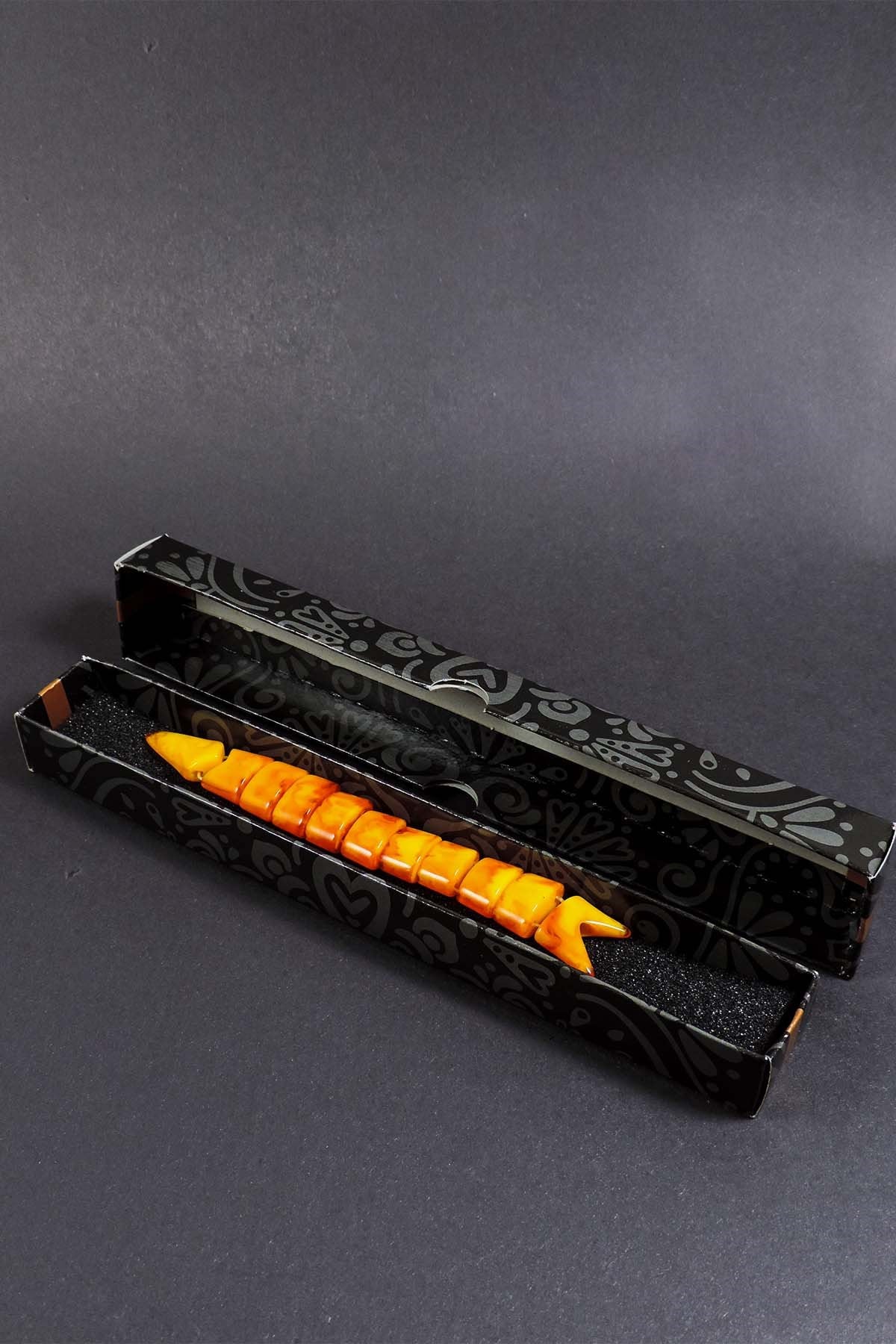 Dalgalı Turuncu Renk Balık Tesbih