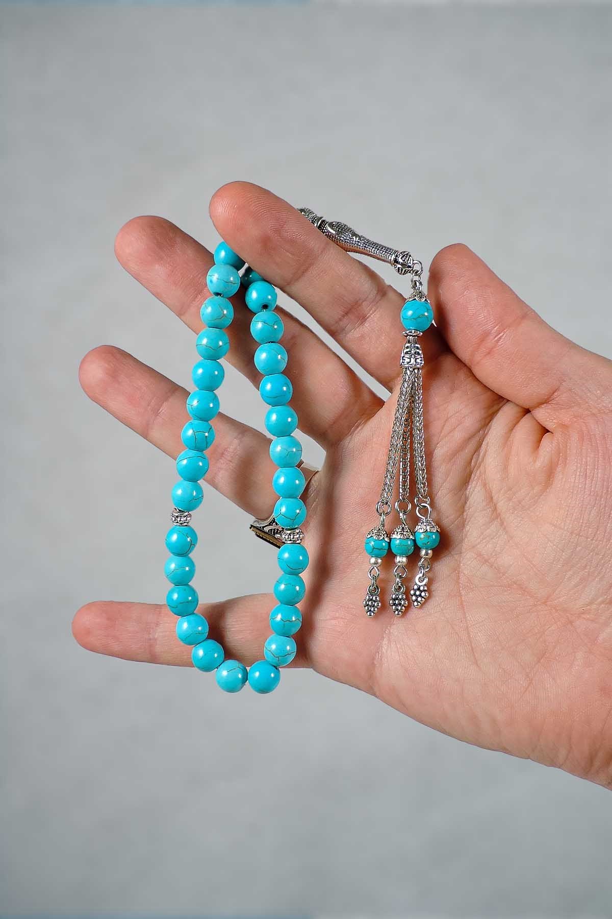 Doğal Firuze Taşı Tesbih