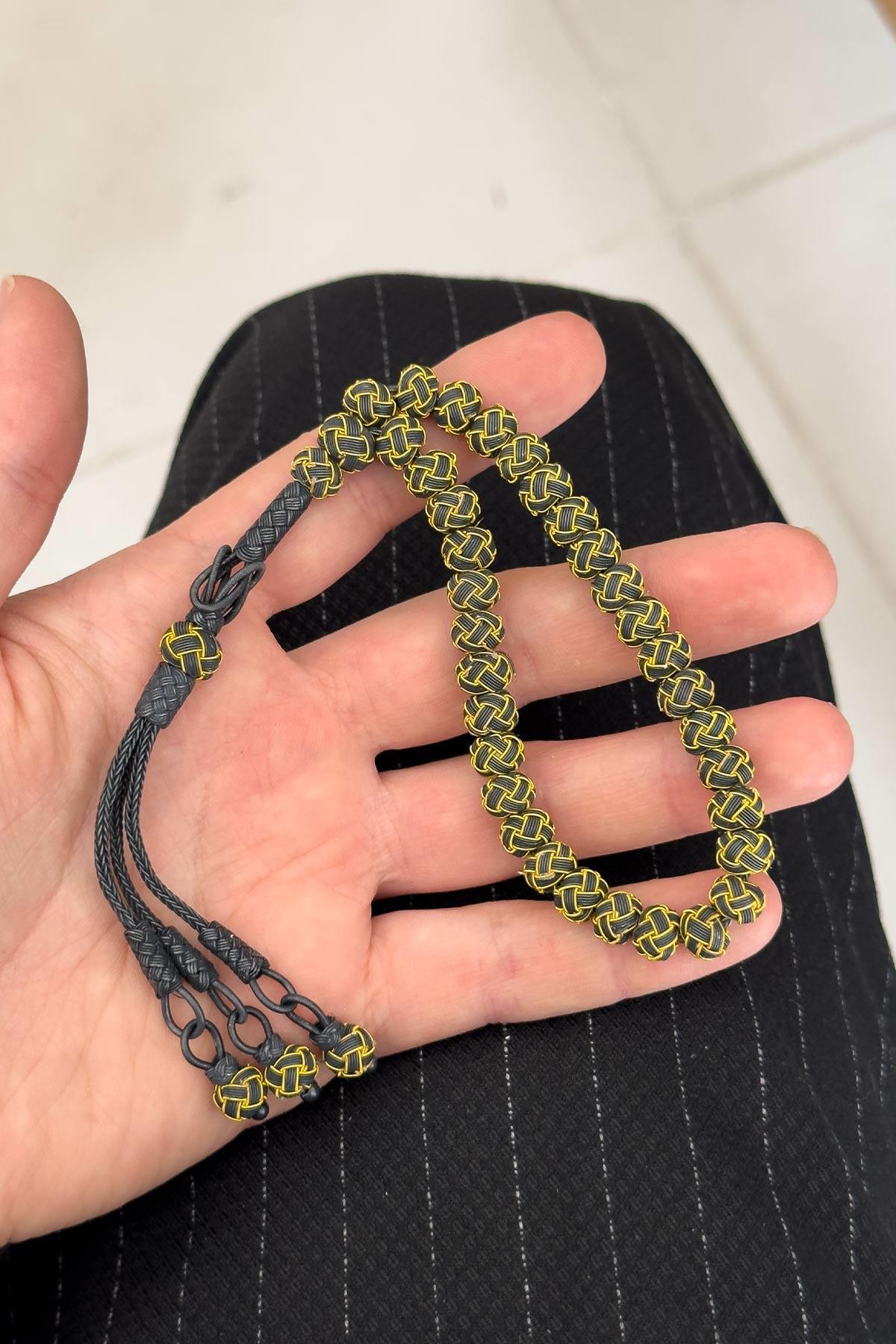 Emek ve Sanat Siyah Renk 1000 Ayar Gümüş Kazaz Tesbih