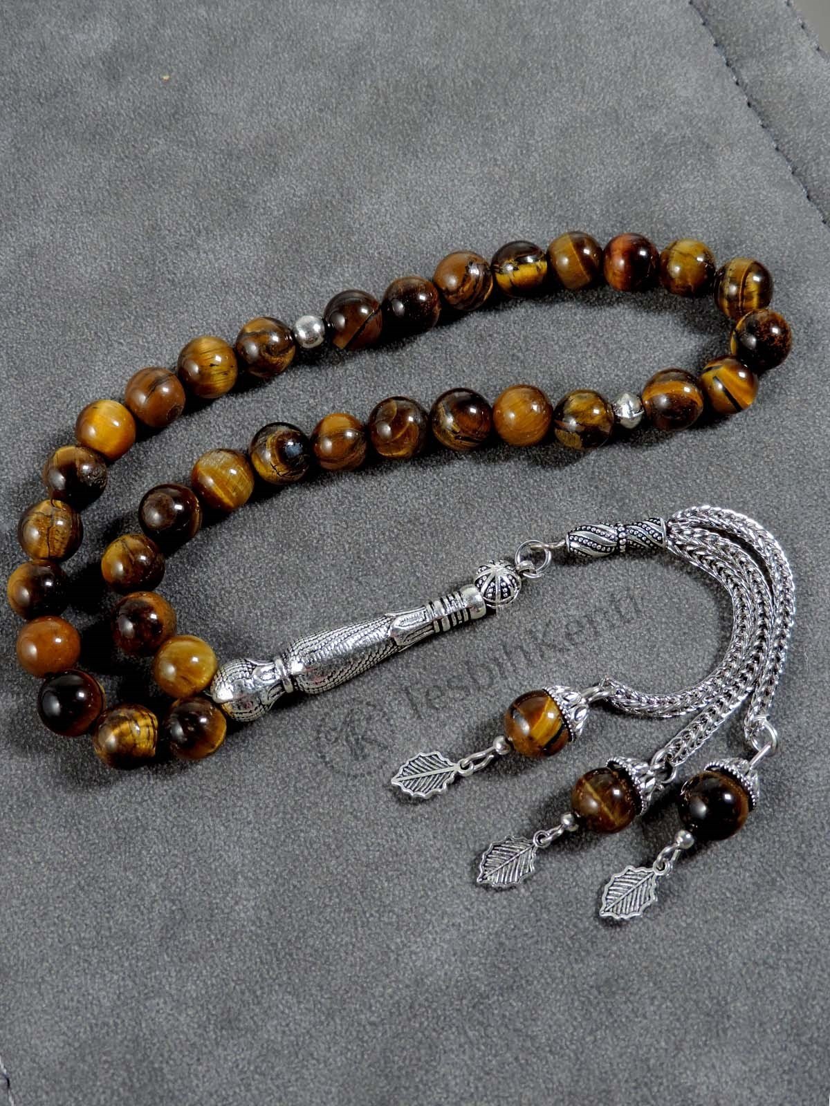 Firuze ve Kaplan Gözü Doğal Taş Tesbih Seti