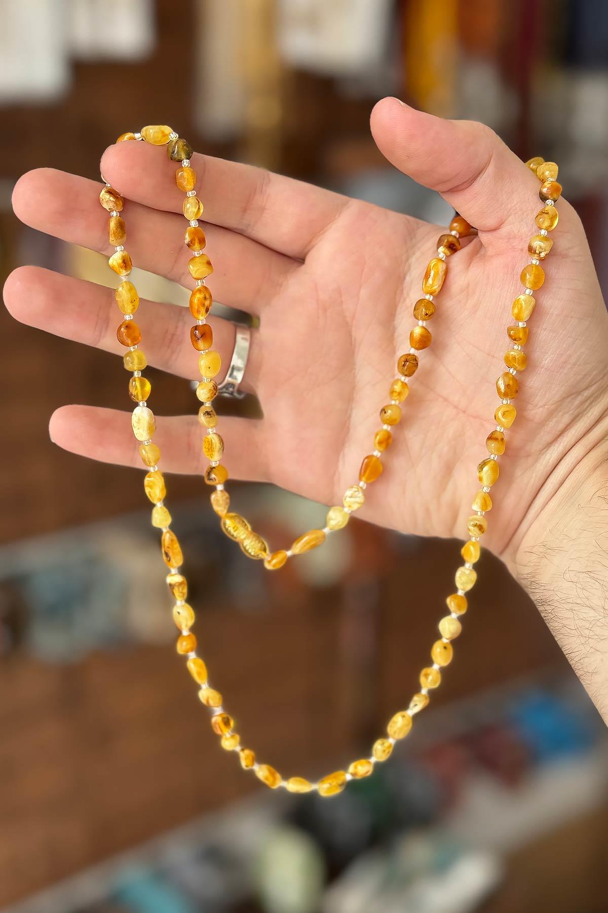 Genç ve Yetişkinler İçin Damla Kehribar Kolye