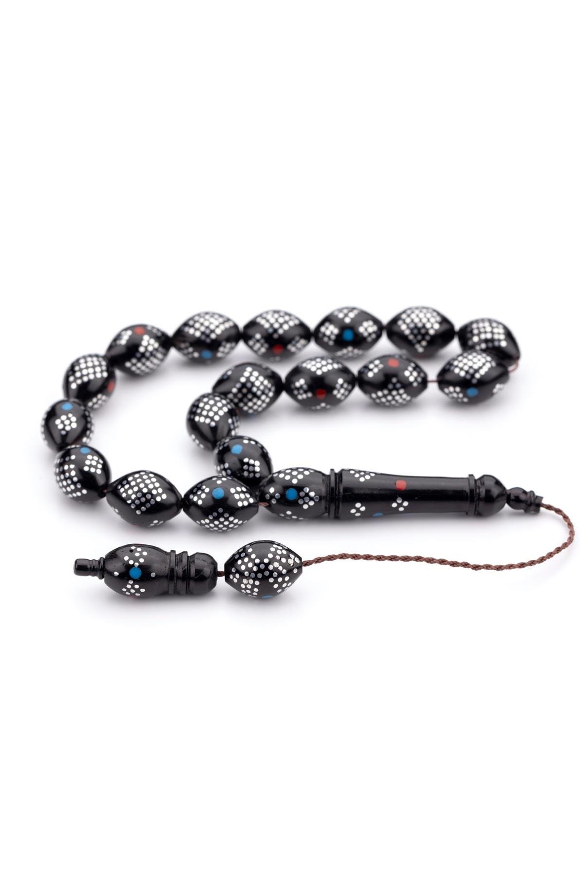 Geometrik Zanaat Dörtgen Motif İşlemeli 17lik Kuka Tesbih