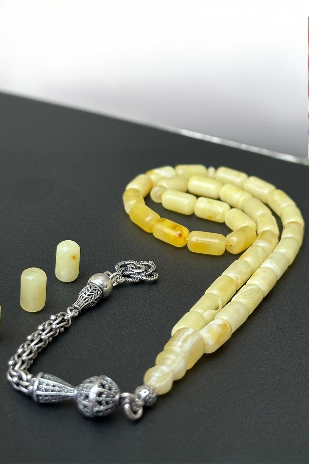 Gümüş Tasarımlı Kapsül Damla Kehribar