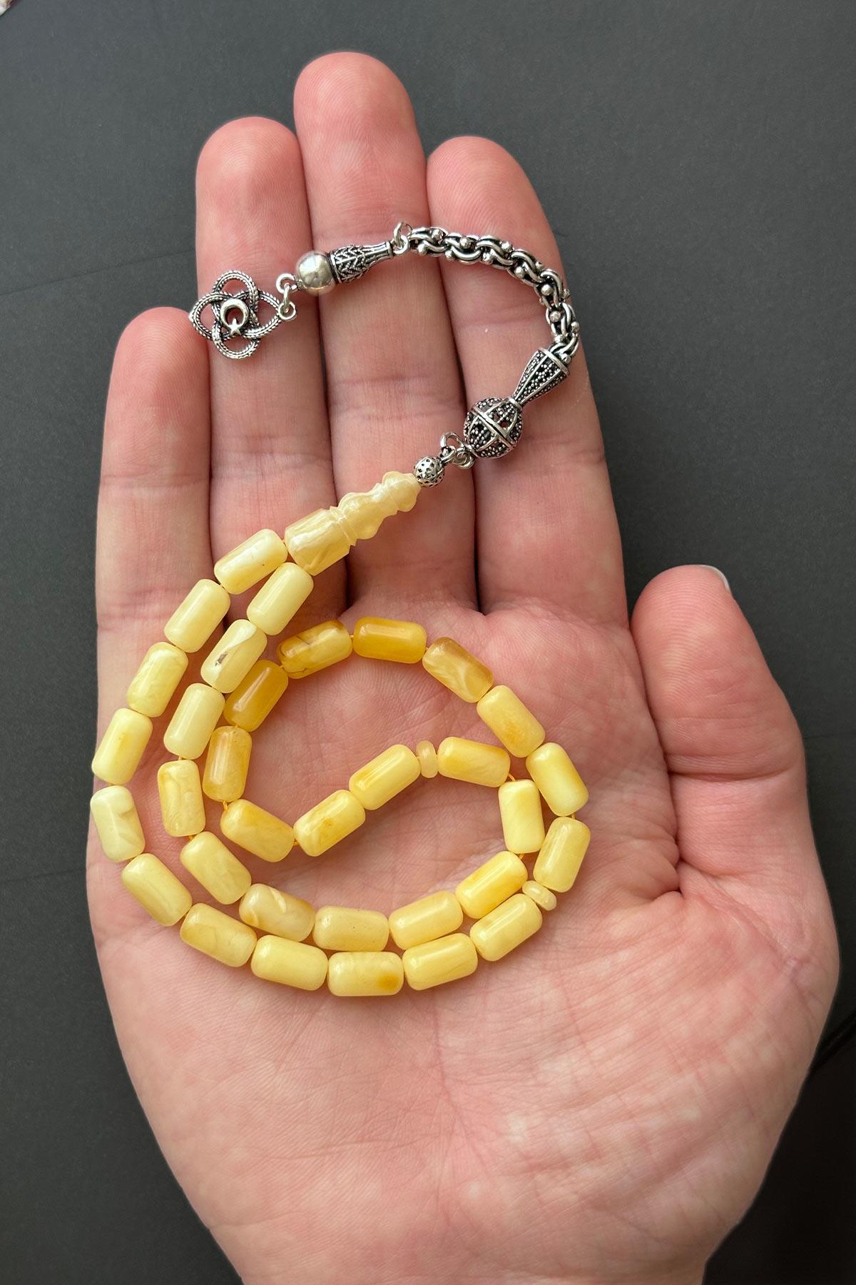 Gümüş Tasarımlı Kapsül Damla Kehribar