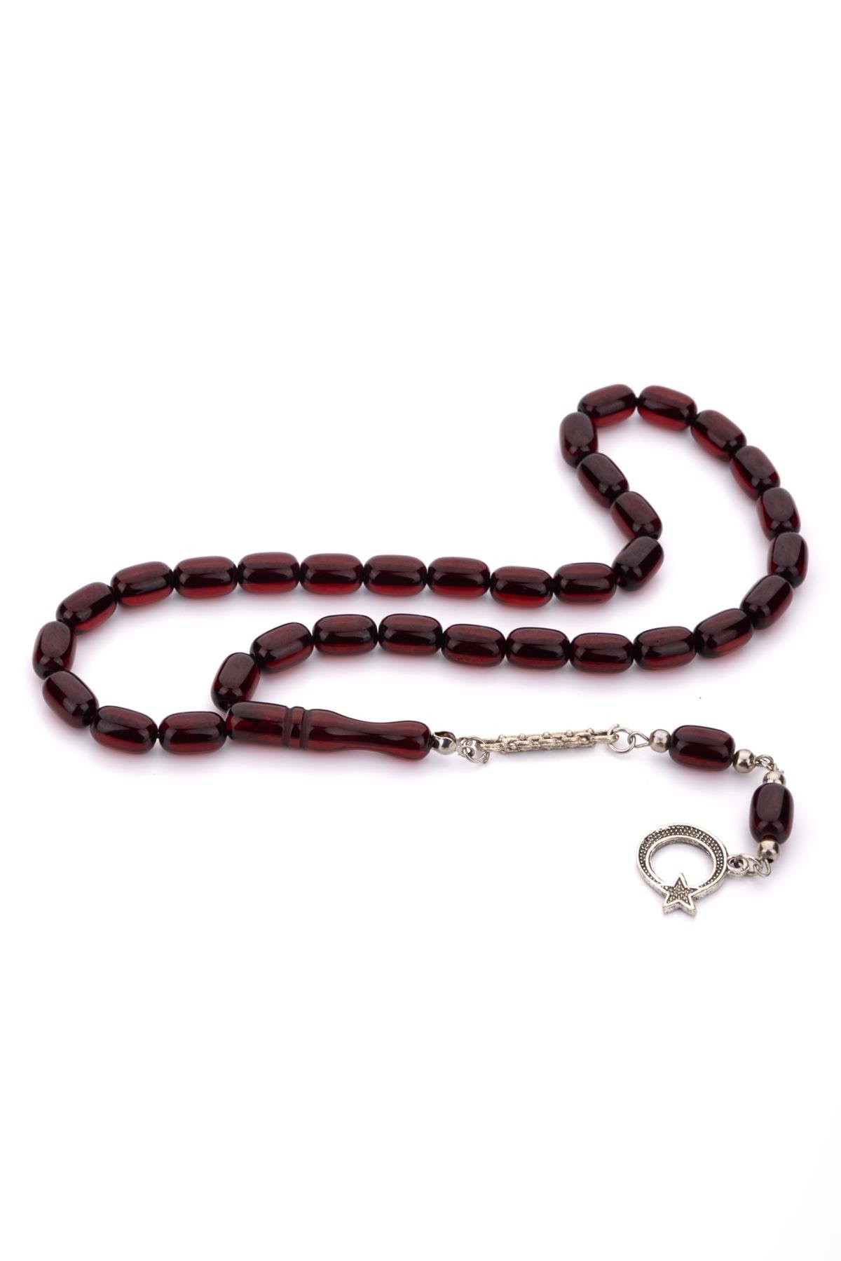 Gündelik Kullanıma Kapsül Koyu Kırmızı Toz Kehribar Tesbih