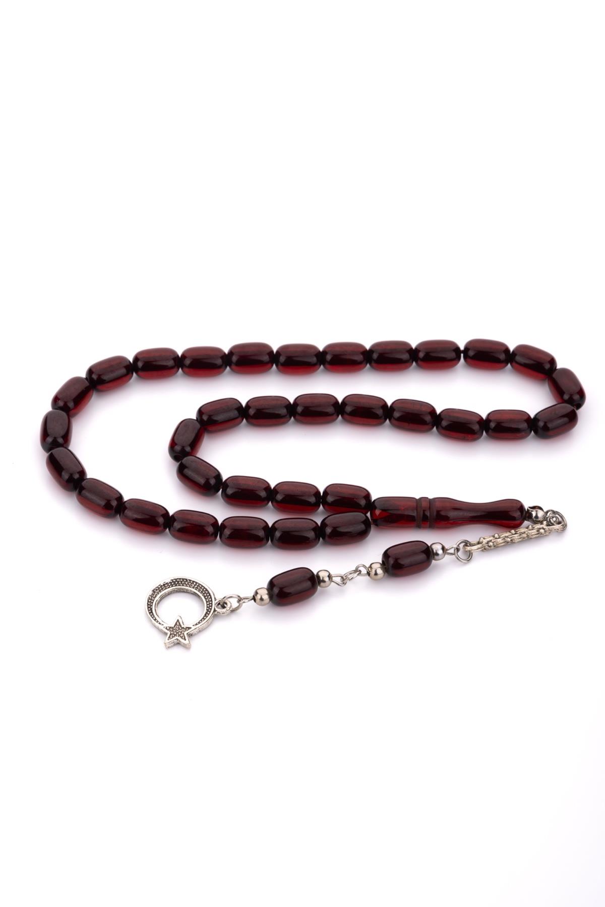 Gündelik Kullanıma Kapsül Koyu Kırmızı Toz Kehribar Tesbih