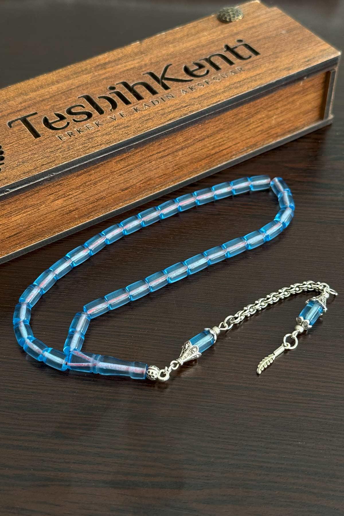 Günlük Kullanım Boy Açık Mavi Uçak Camı Tesbih