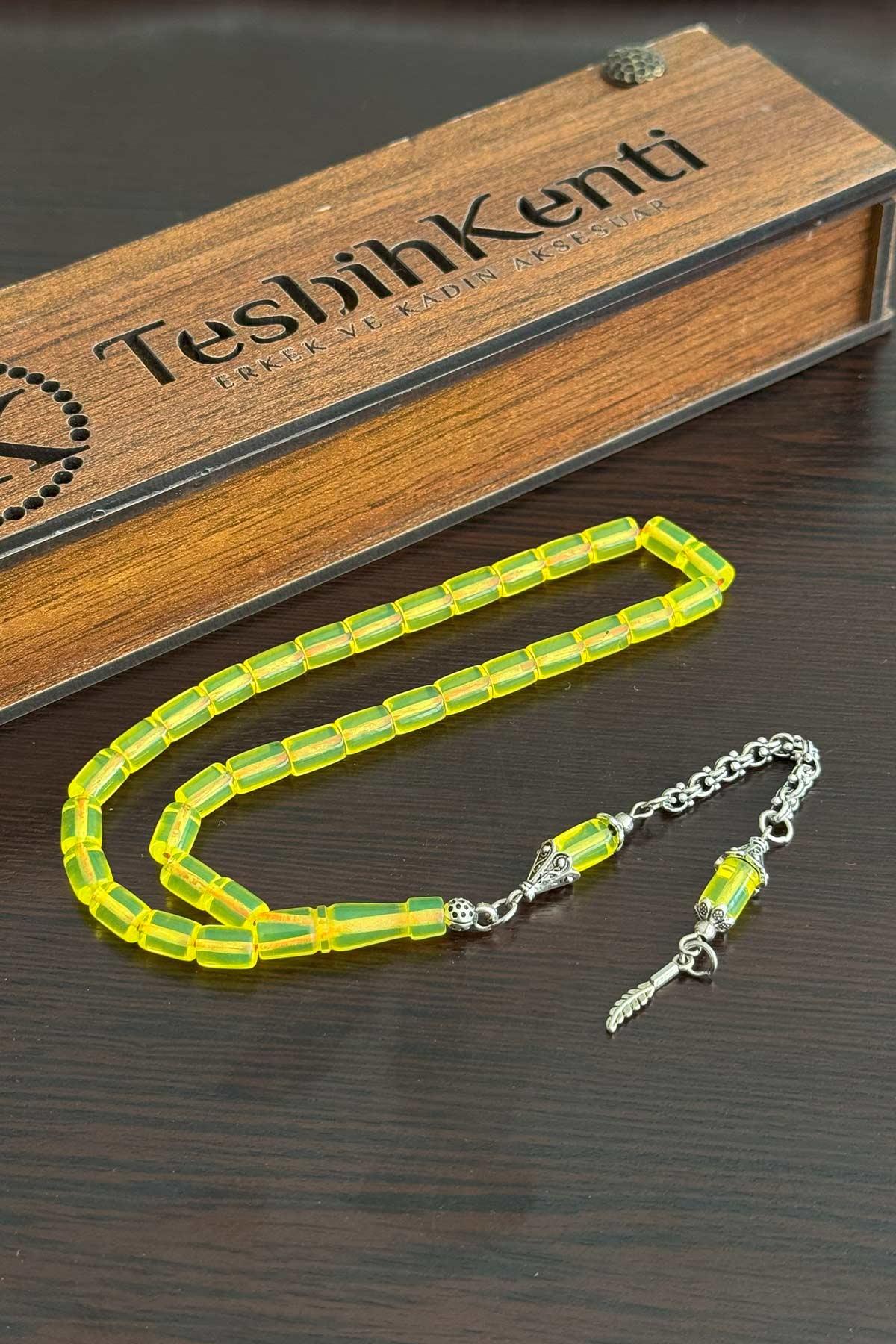 Günlük Kullanım Boy Açık Sarı Uçak Camı Tesbih