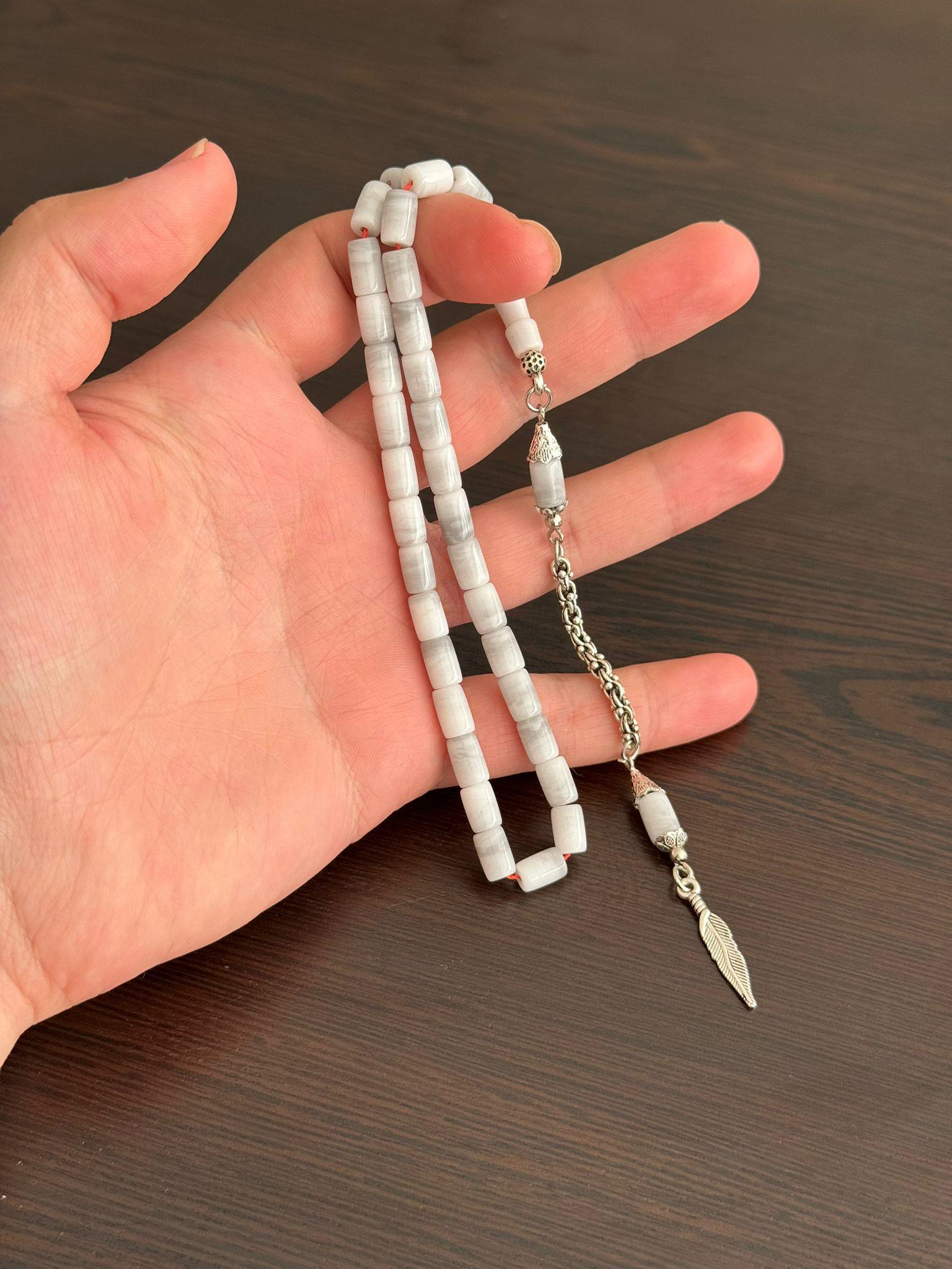 Günlük Kullanım Boy Gri Renk Uçak Camı Tesbih