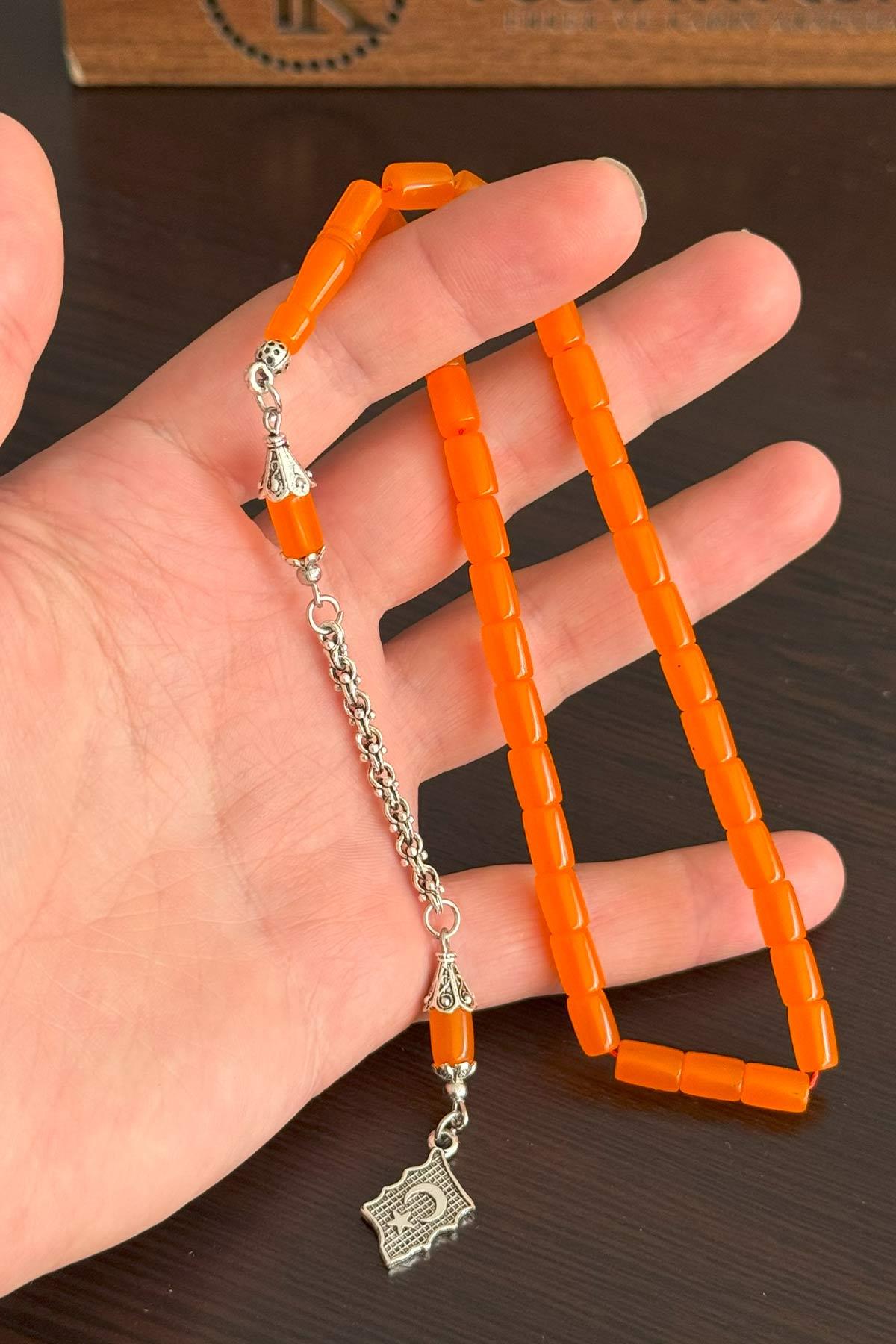 Günlük Kullanım Boy Turuncu Uçak Camı Tesbih