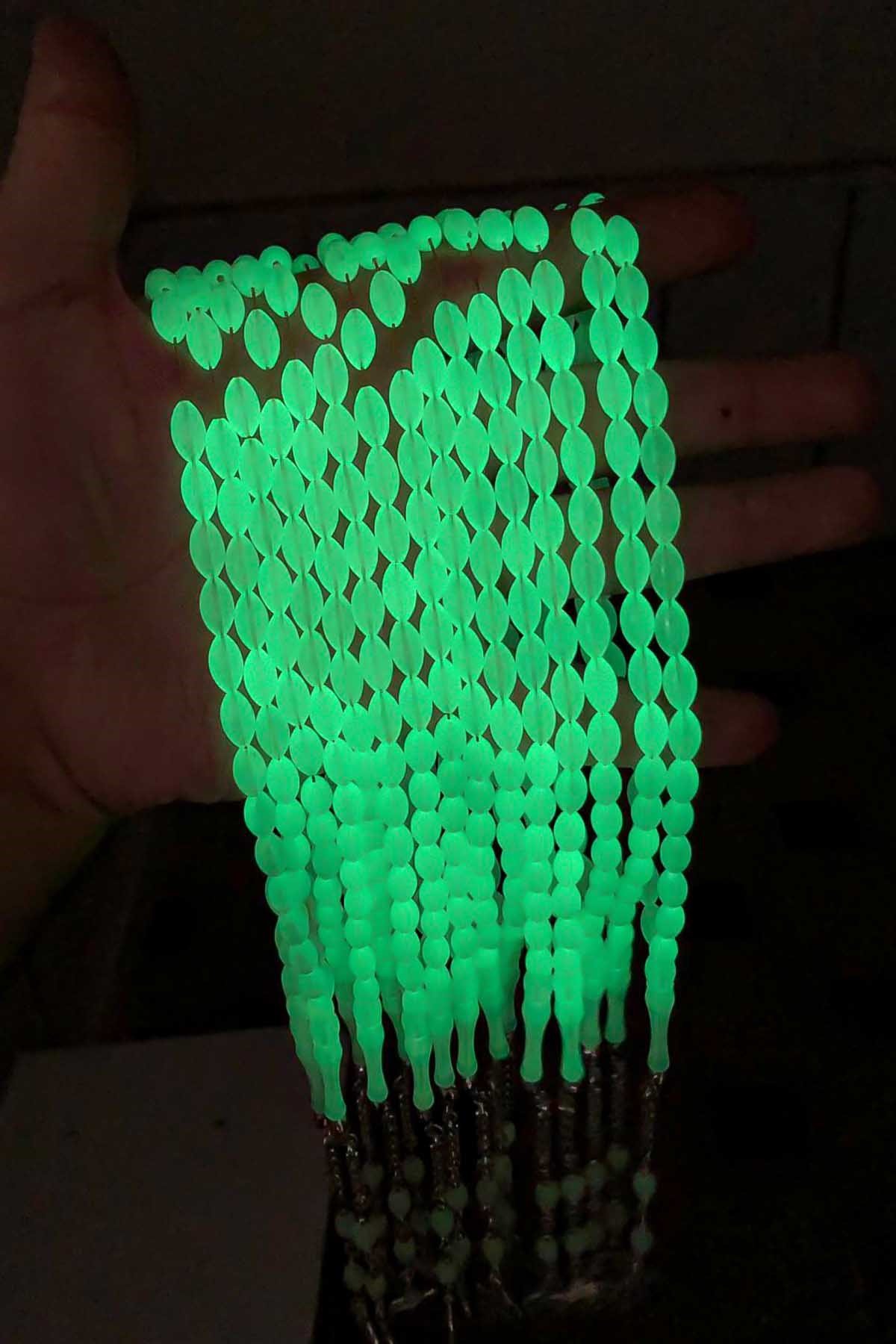 İnce Zarif Model Kedi Gözü Fosforlu Tesbih