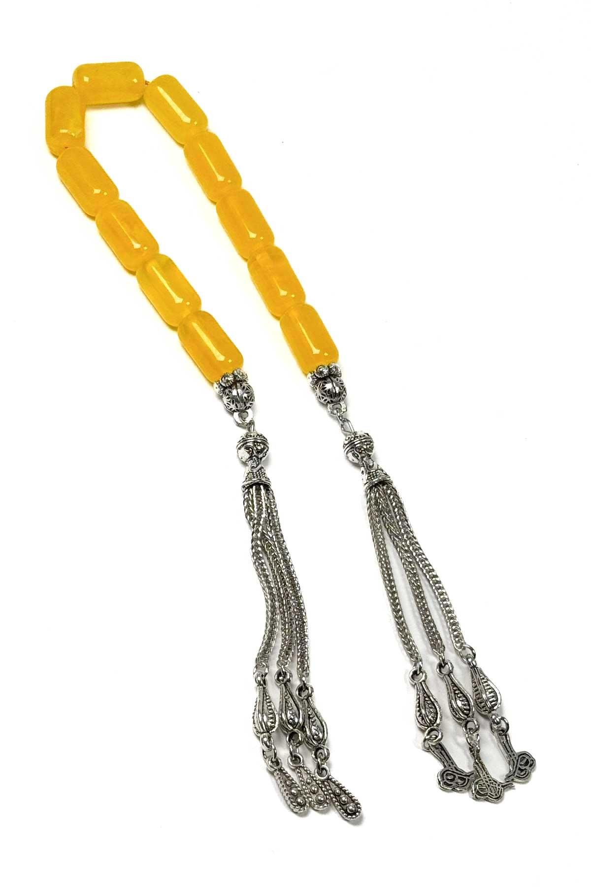 İri Boy Sarı Epoksi Malzeme Zaza Tesbih