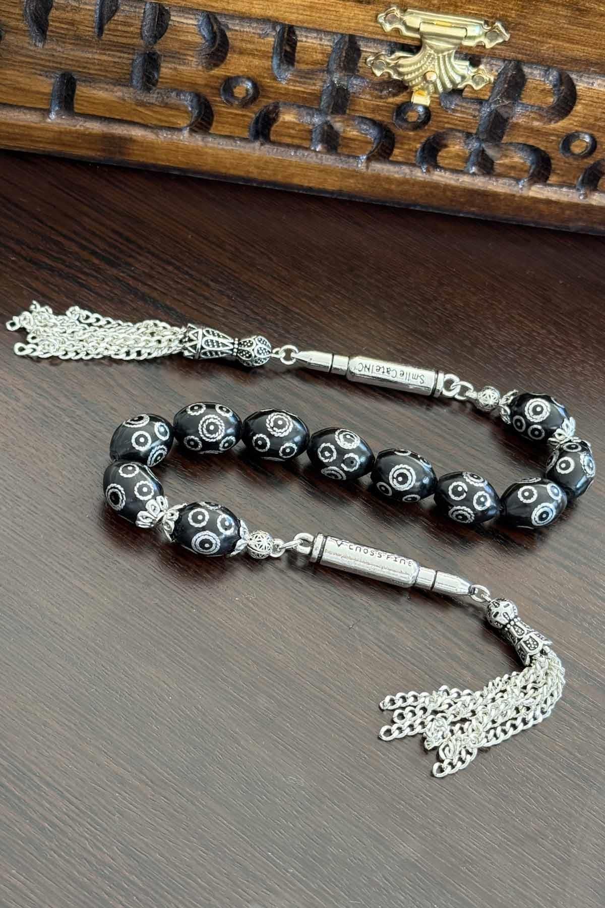 İri Tane İşlemeli Kuka Zaza Tesbih