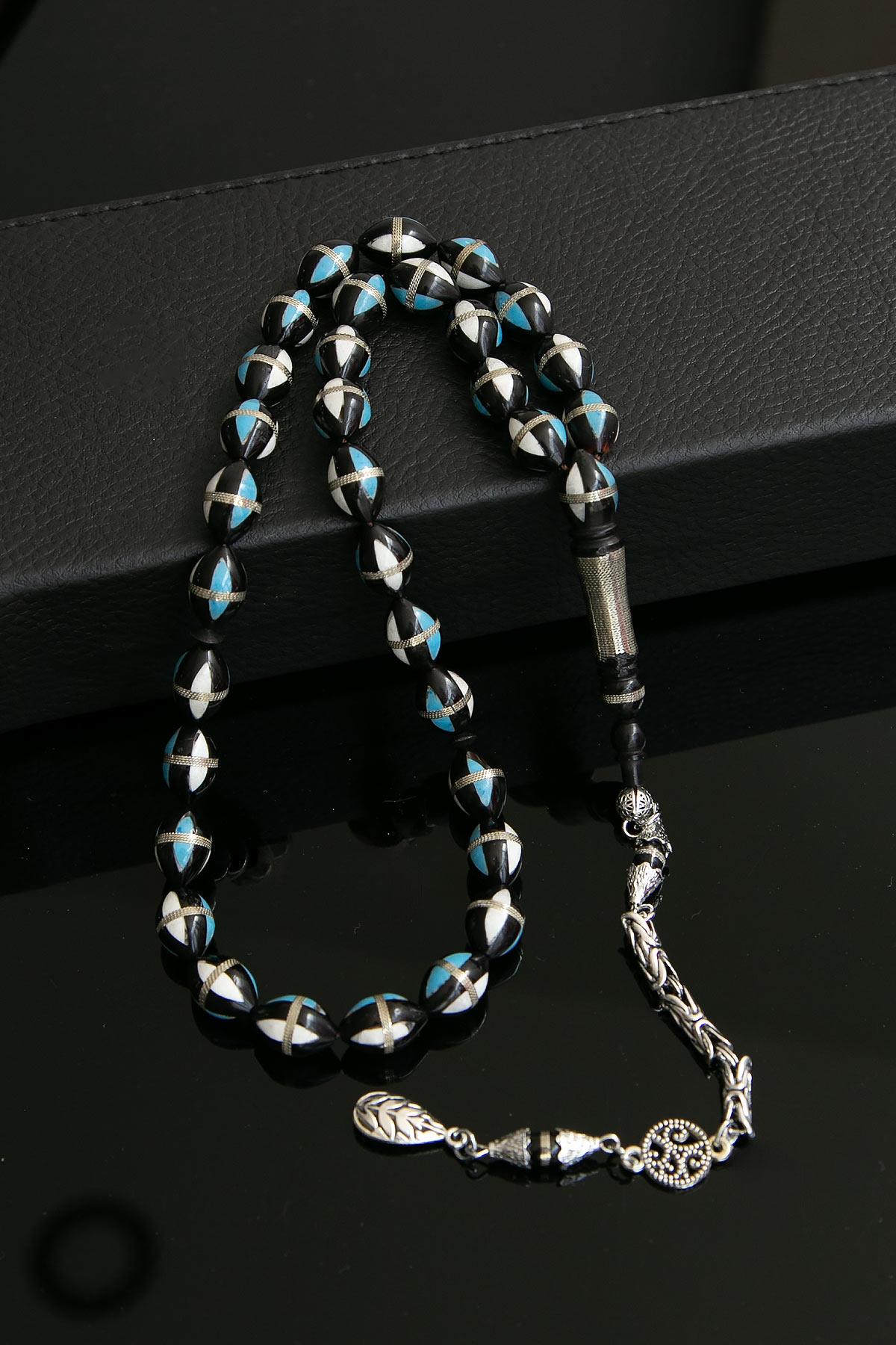 İri Taneli Metal Püsküllü Kuka İşleme Tesbih