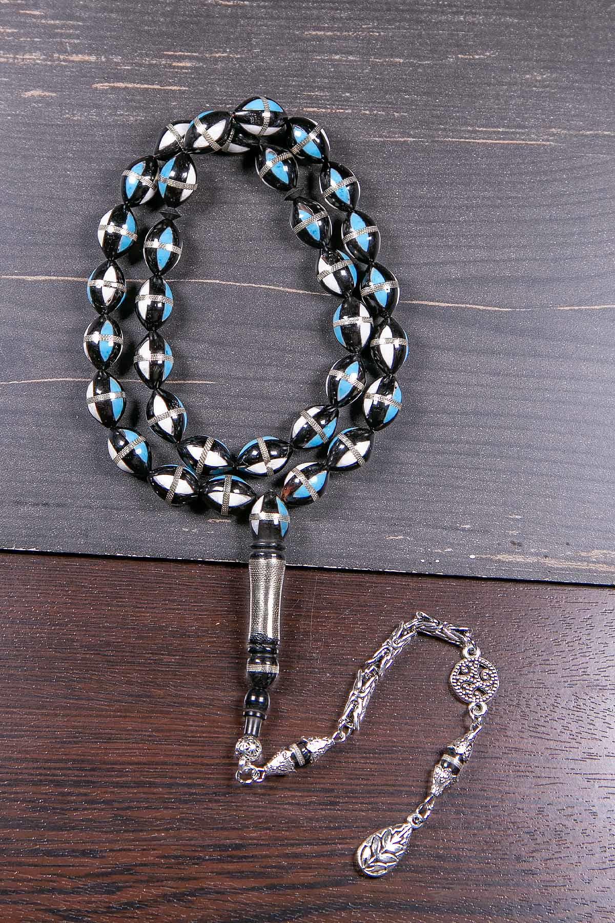 İri Taneli Metal Püsküllü Kuka İşleme Tesbih