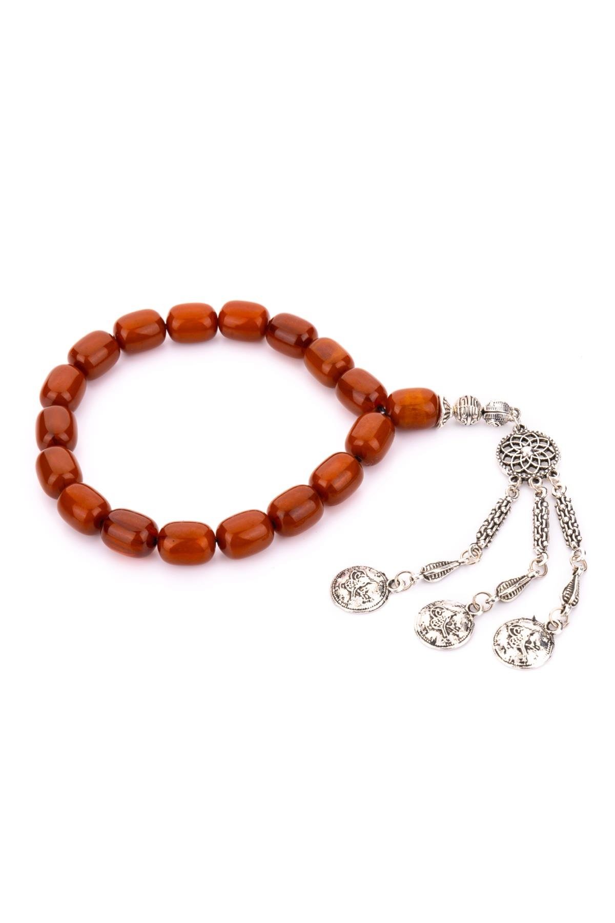 Kahverengi Özel Püsküllü 17lik Maskot Tesbih