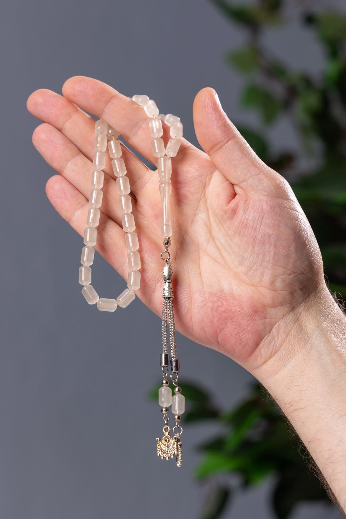 Karanlıkta Parlayan Kapsül Tane Kedi Gözü Tesbih