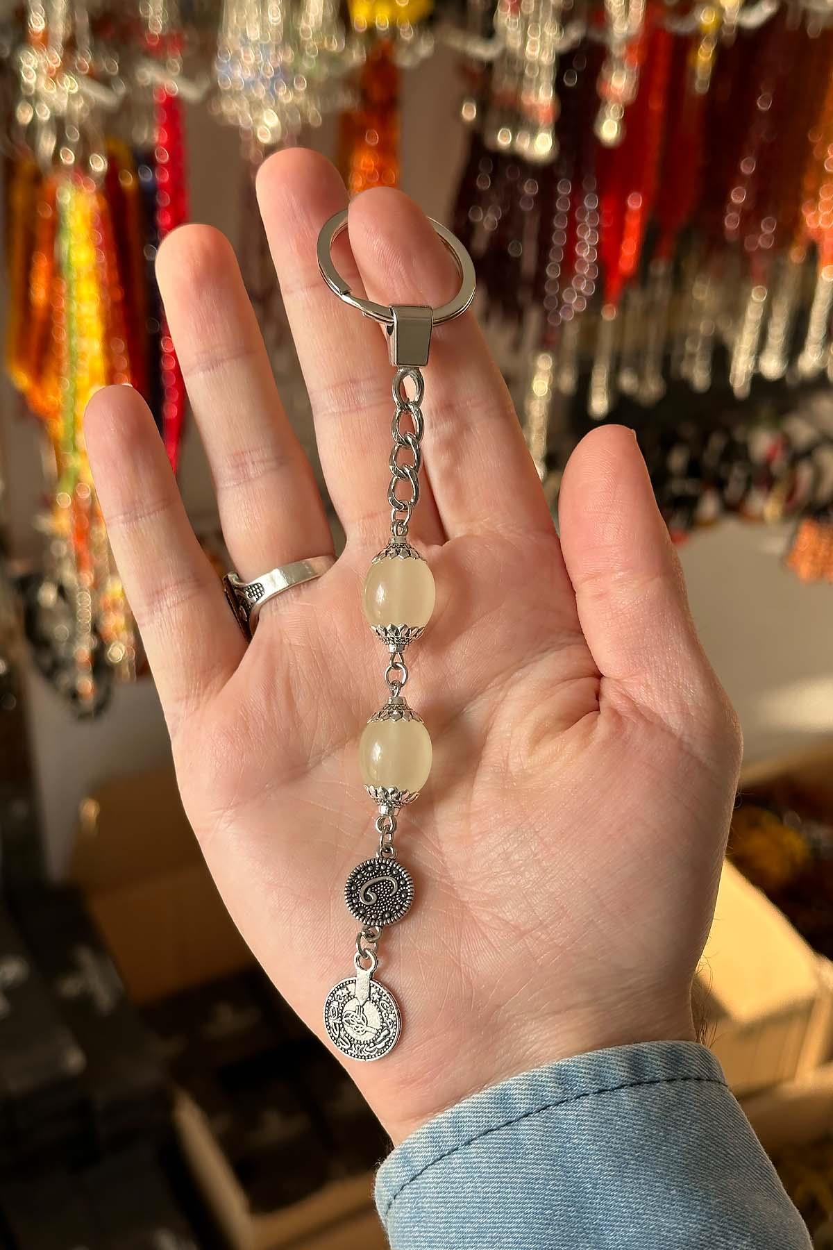 Karanlıkta Parlayan Kedi Gözü Anahtarlık