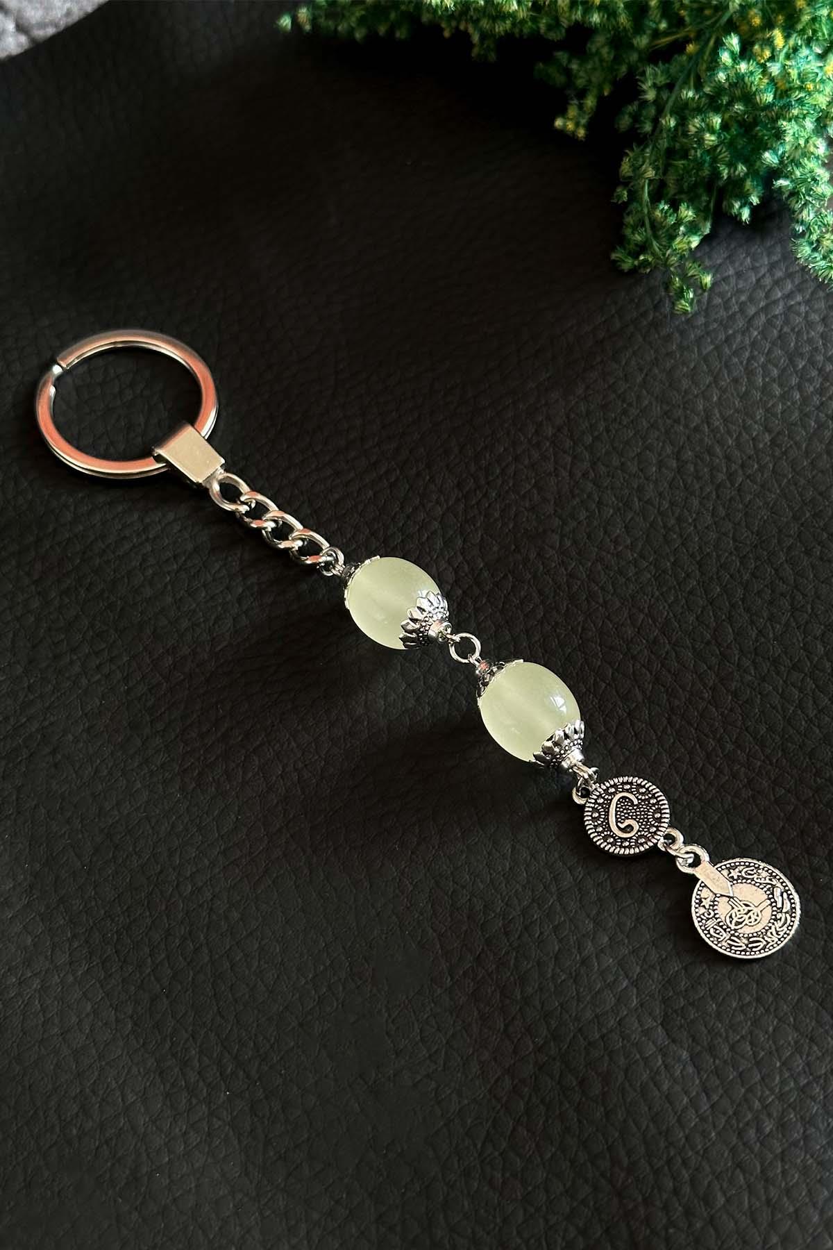 Karanlıkta Parlayan Kedi Gözü Anahtarlık