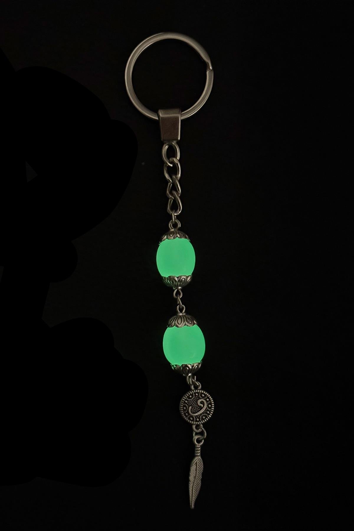 Karanlıkta Parlayan Kedi Gözü Anahtarlık