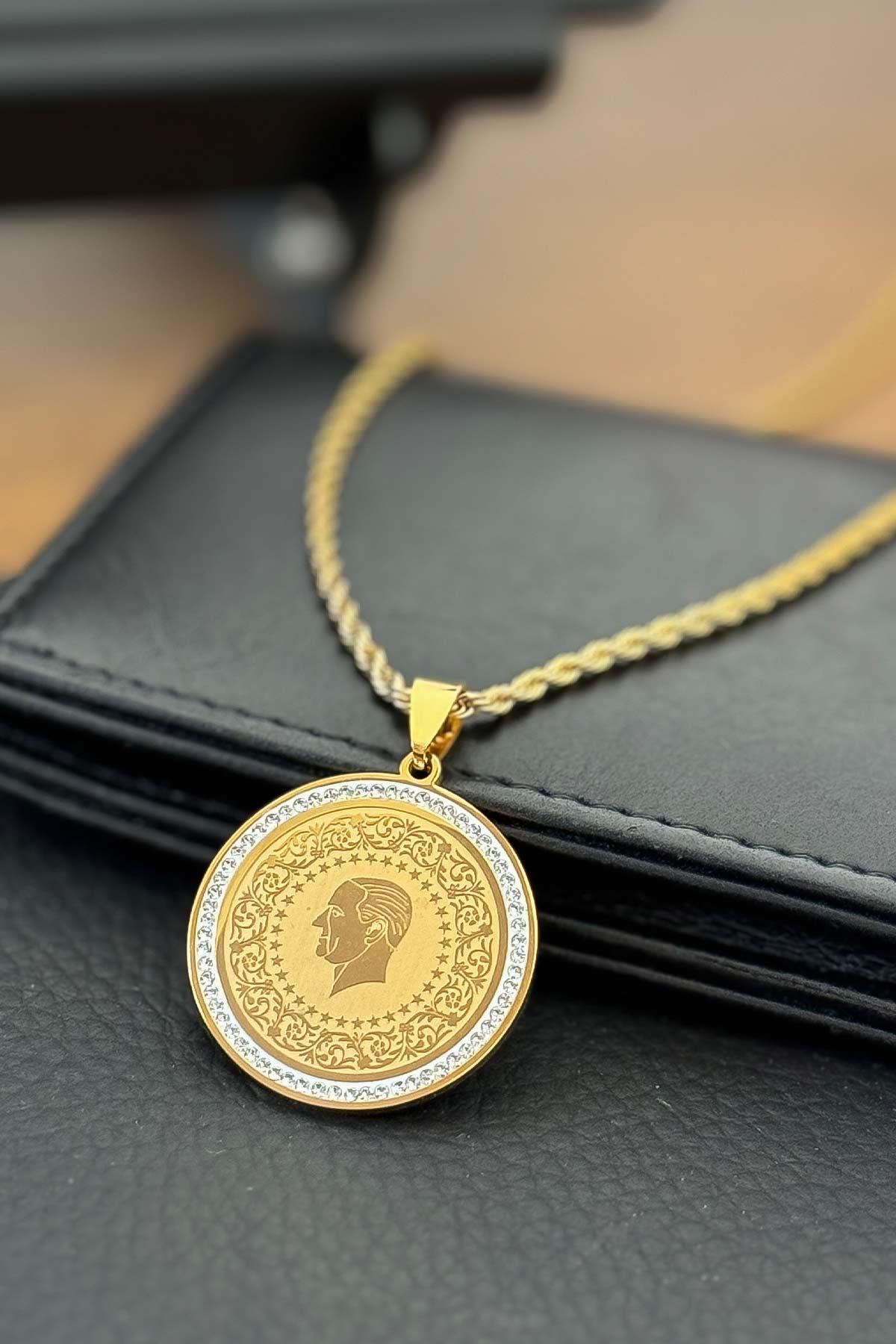 Kararmaz Çelik Tuğra Model Kadın Kolye