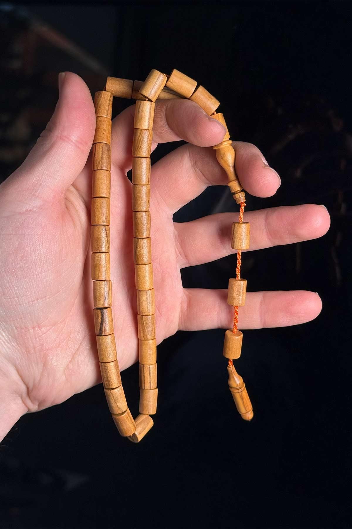 Kesme Tane Güzel Çekimli Zeytin Ağacı Tesbih