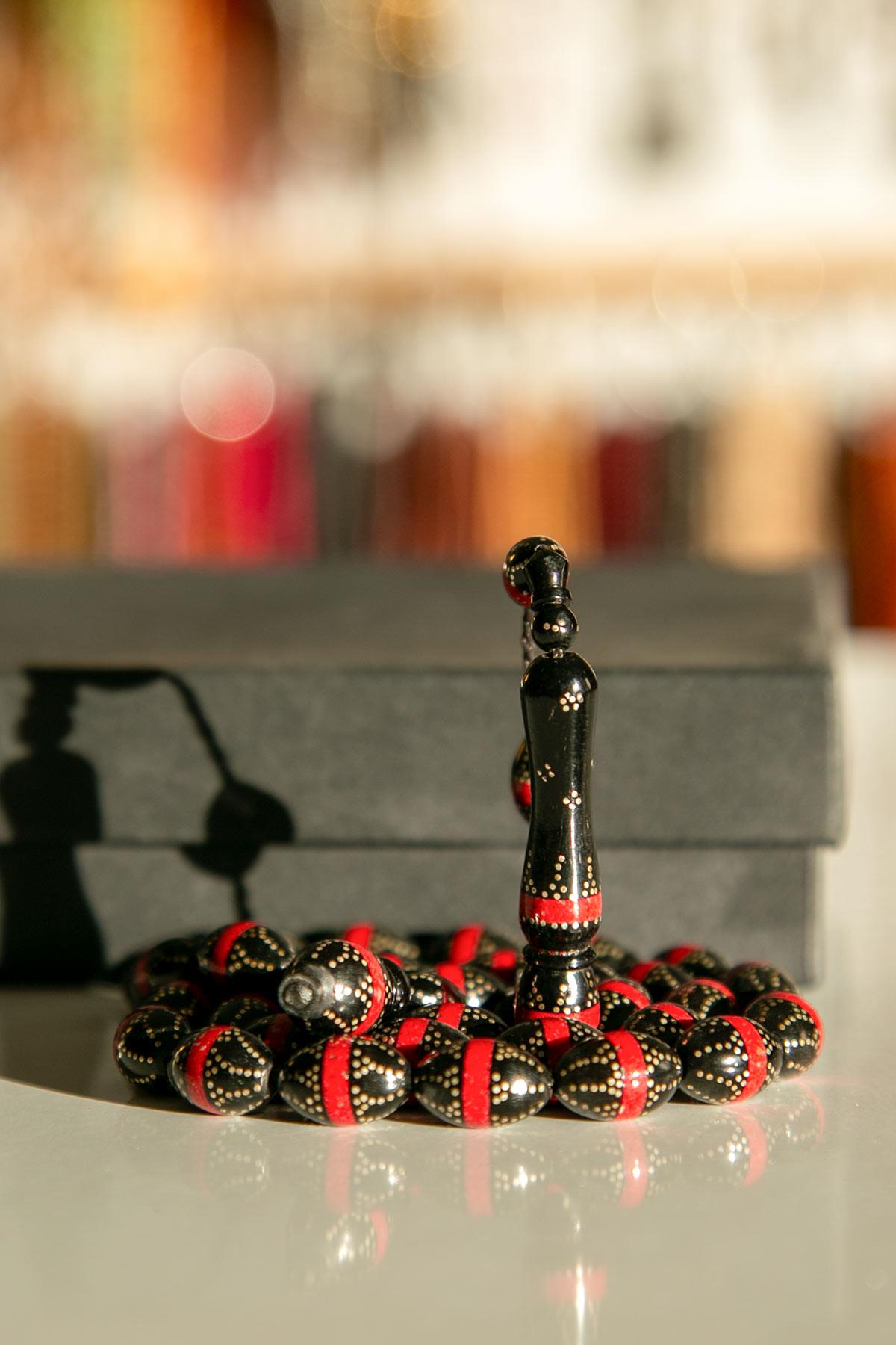 Kuka ve Mercan Kakmalı Gümüş İşleme Kuka Tesbih