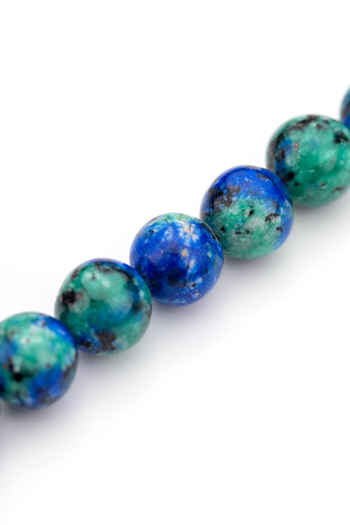 Küre Azurit Taşı 8 mm Kısa Boy Zaza Tesbih