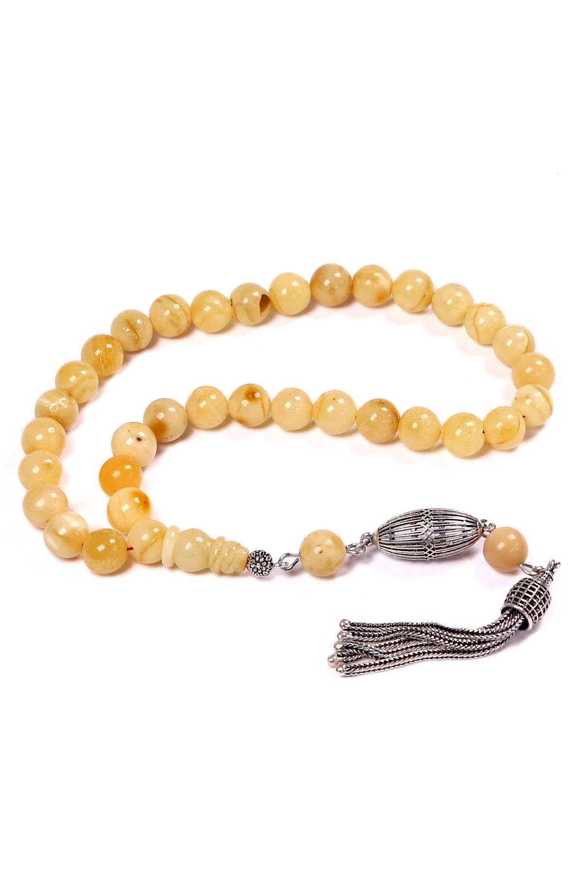 Küre Çam Kokusu Veren Damla Kehribar Tesbih