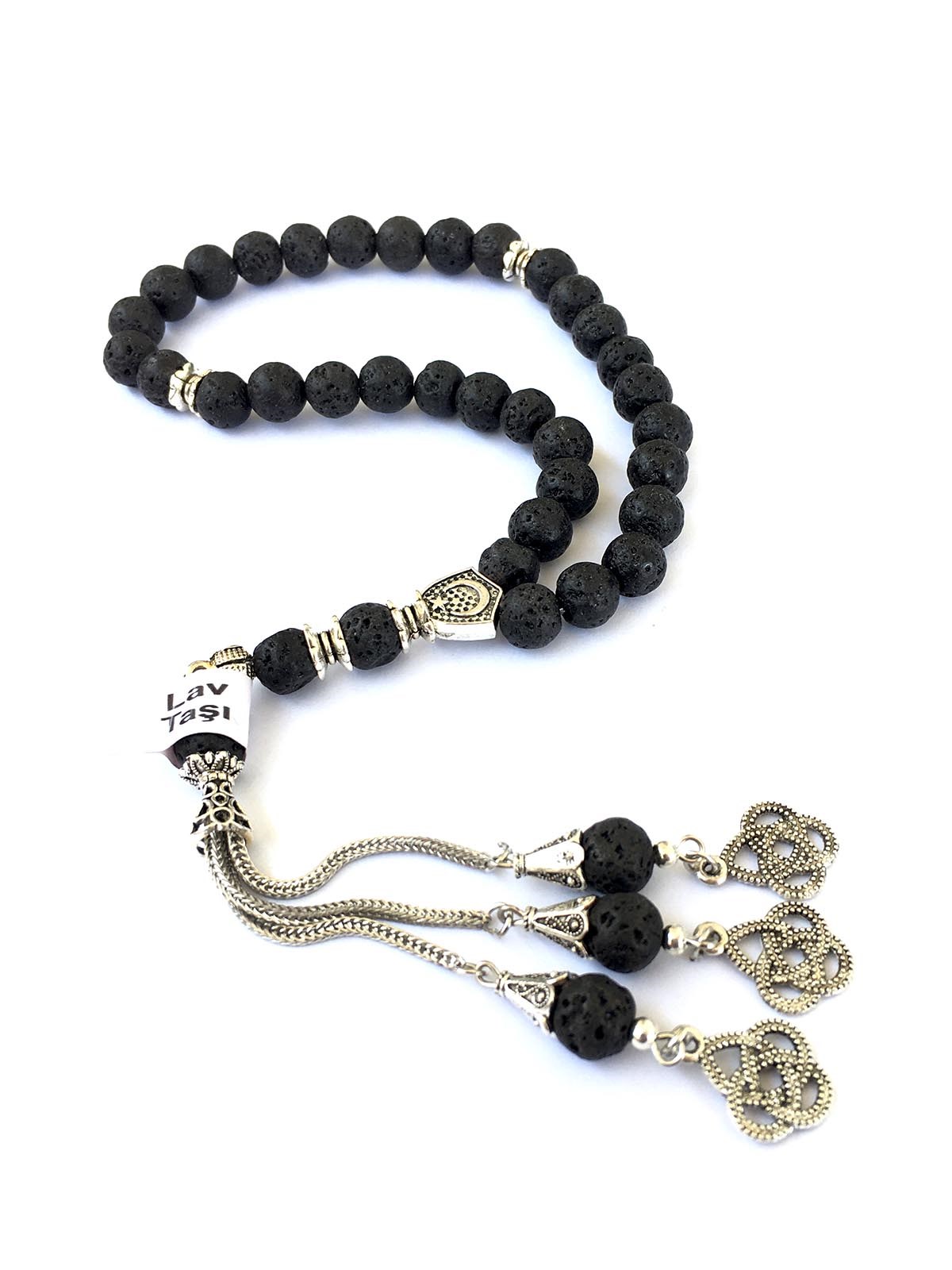 Küre Tane Doğal Lav Taşı Tesbih