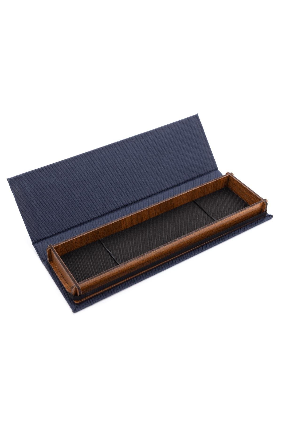 Lacivert Ahşap Tesbih Kutusu