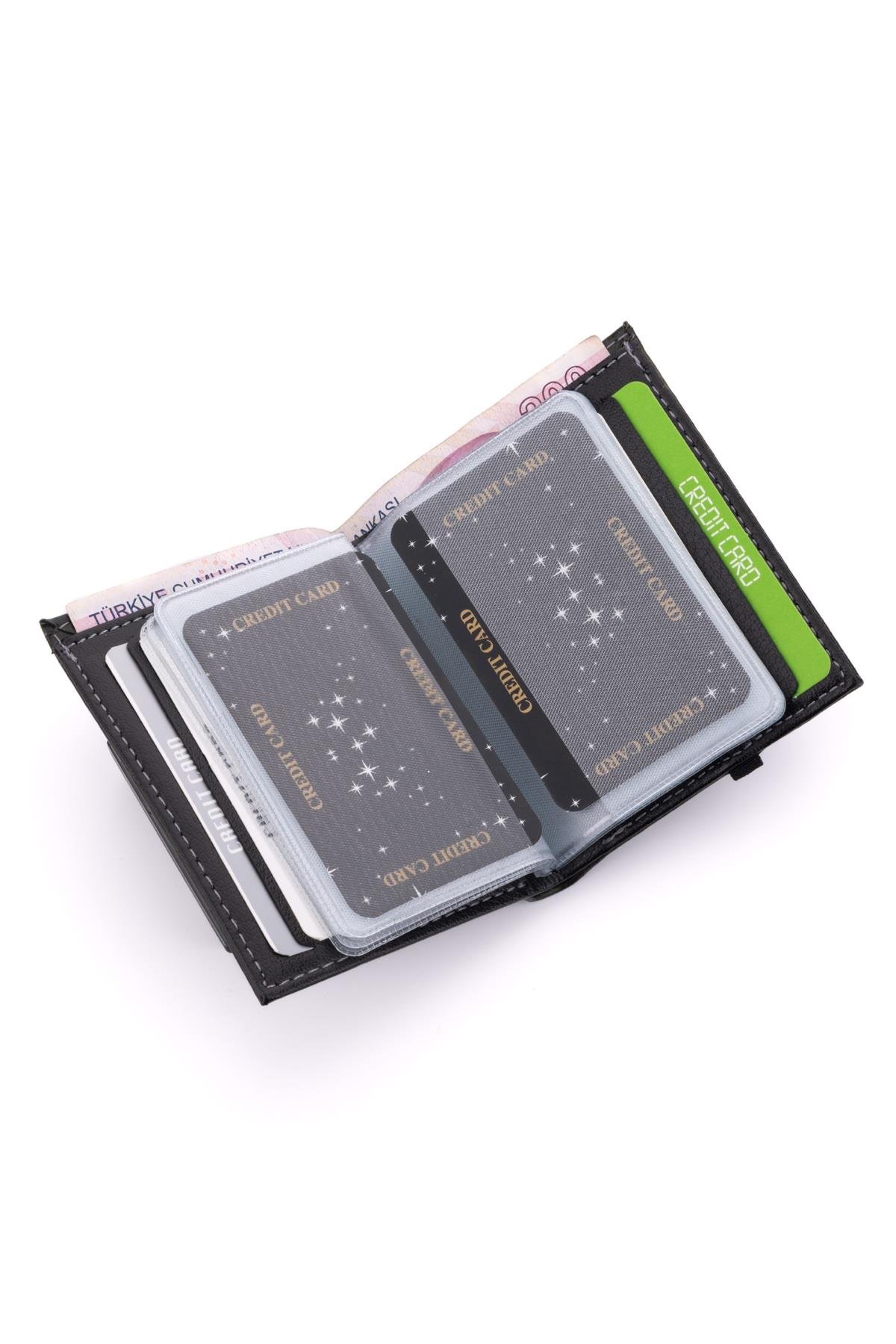 Lastikli Koyu Yeşil Renk Kartlık Cüzdan