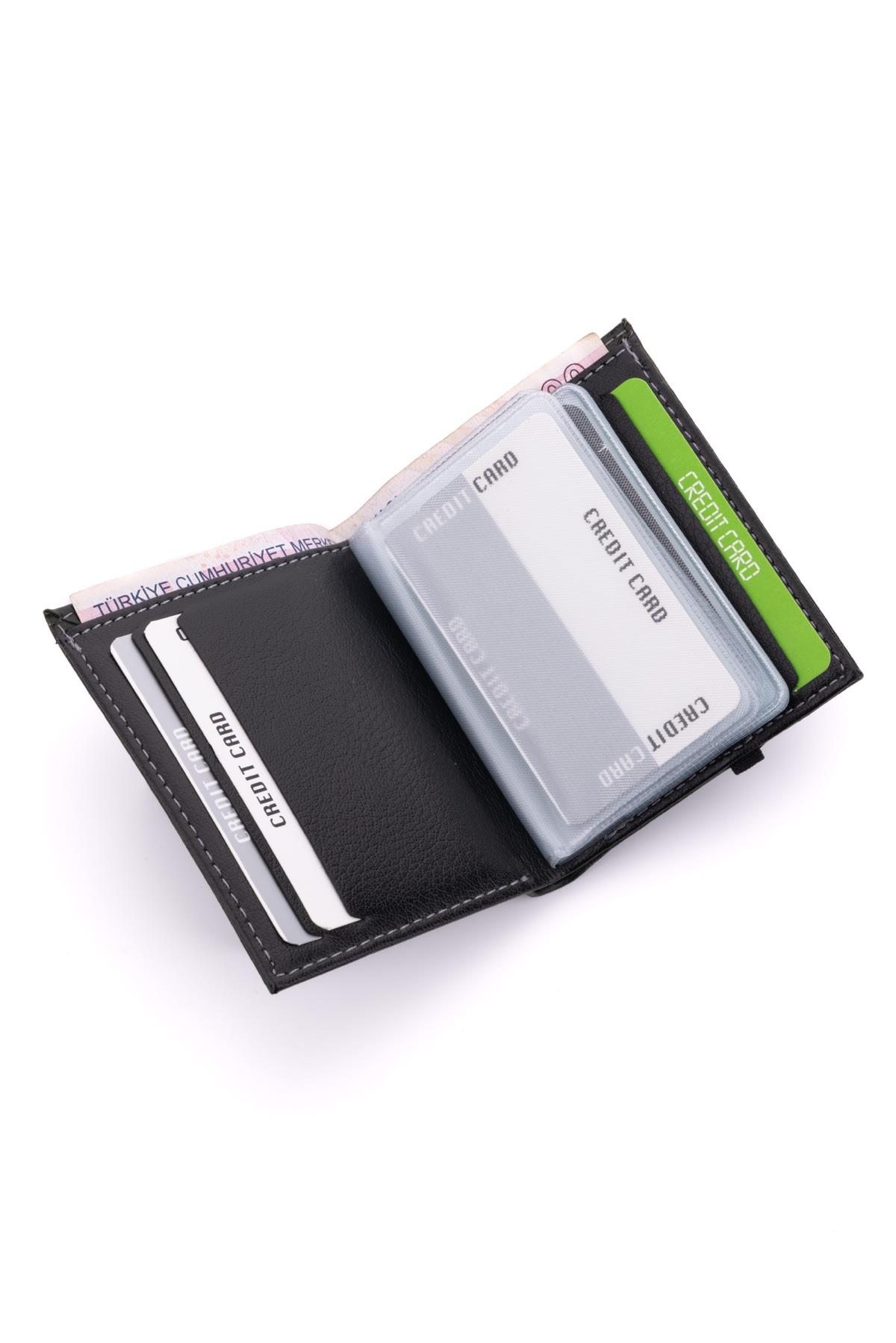Lastikli Koyu Yeşil Renk Kartlık Cüzdan