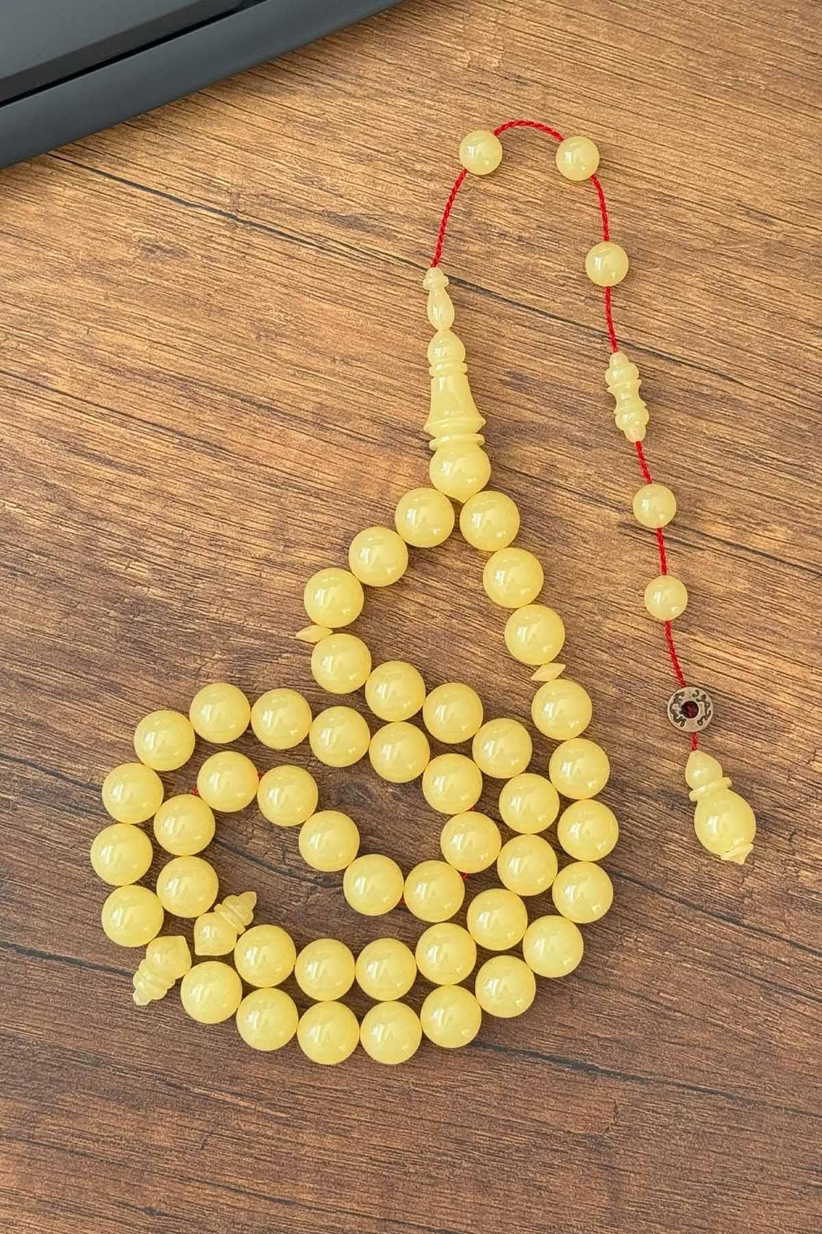 Limon Sarısı Özel Seri 45 Taneli Bakalit Sıkma Tesbih
