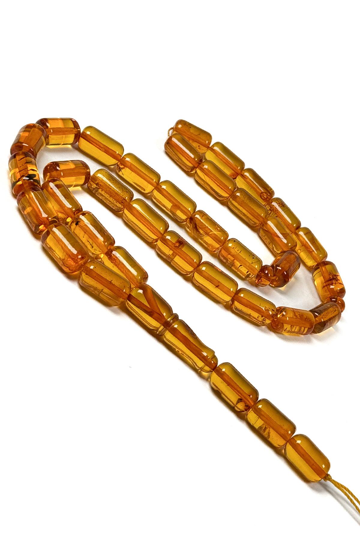 Püskülsüz 3 Yedek Taneli Litvanya Damla Kehribar Tesbih