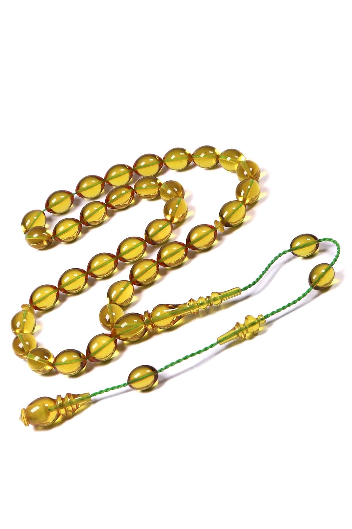 Gold Sarı Mahmut Başkale Seri Ateş Kehribar Tesbih